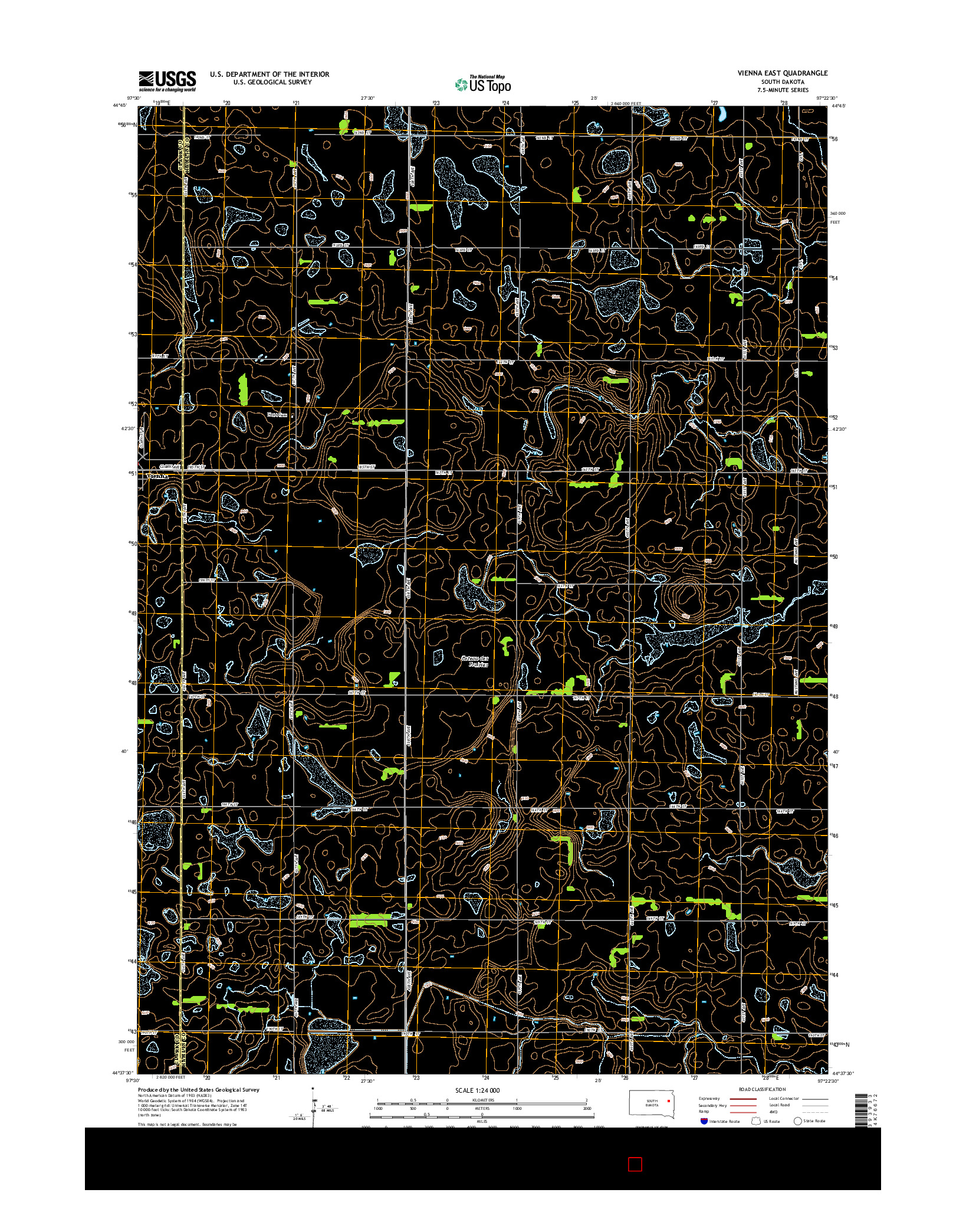 USGS US TOPO 7.5-MINUTE MAP FOR VIENNA EAST, SD 2015