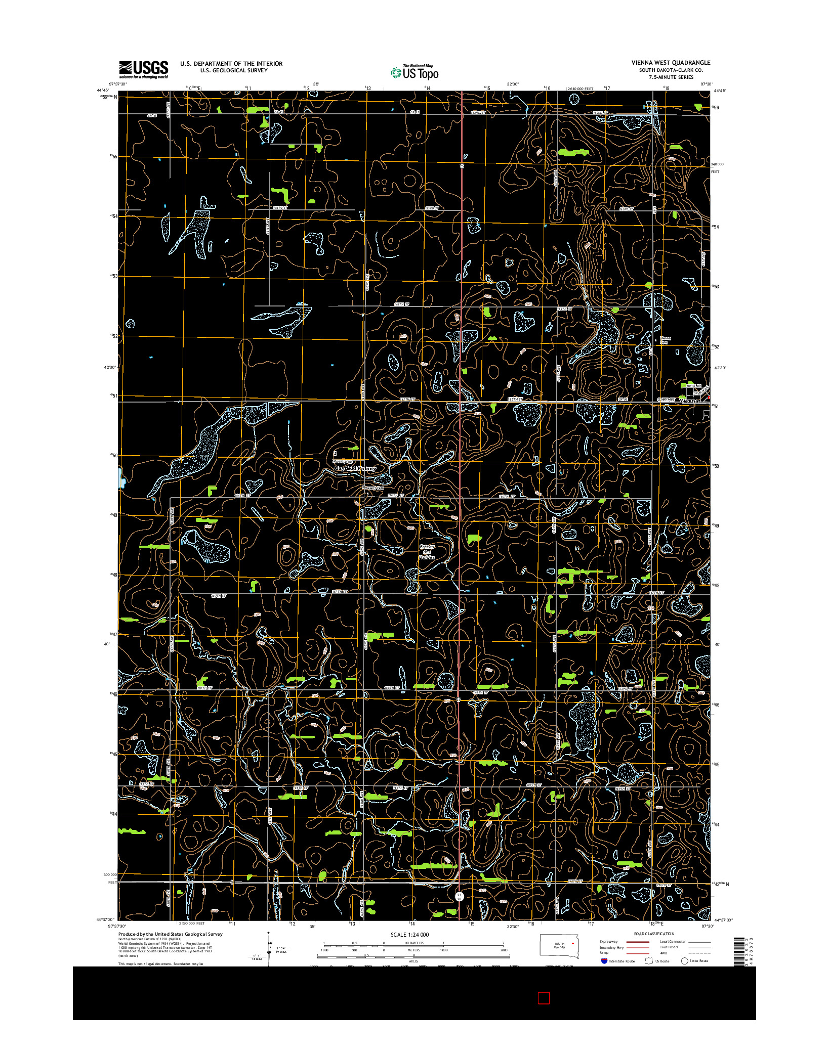 USGS US TOPO 7.5-MINUTE MAP FOR VIENNA WEST, SD 2015