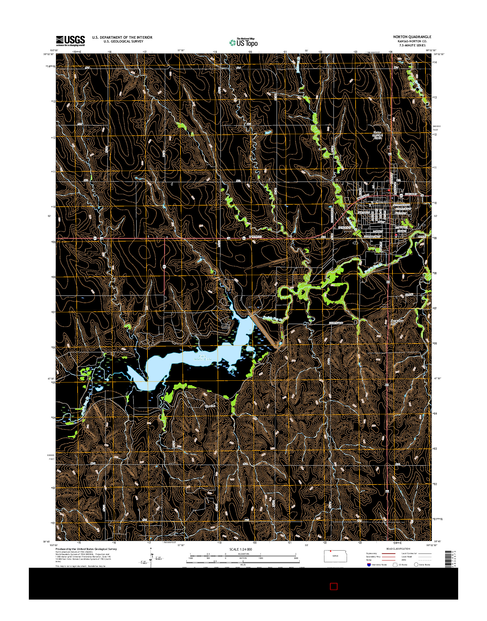 USGS US TOPO 7.5-MINUTE MAP FOR NORTON, KS 2016