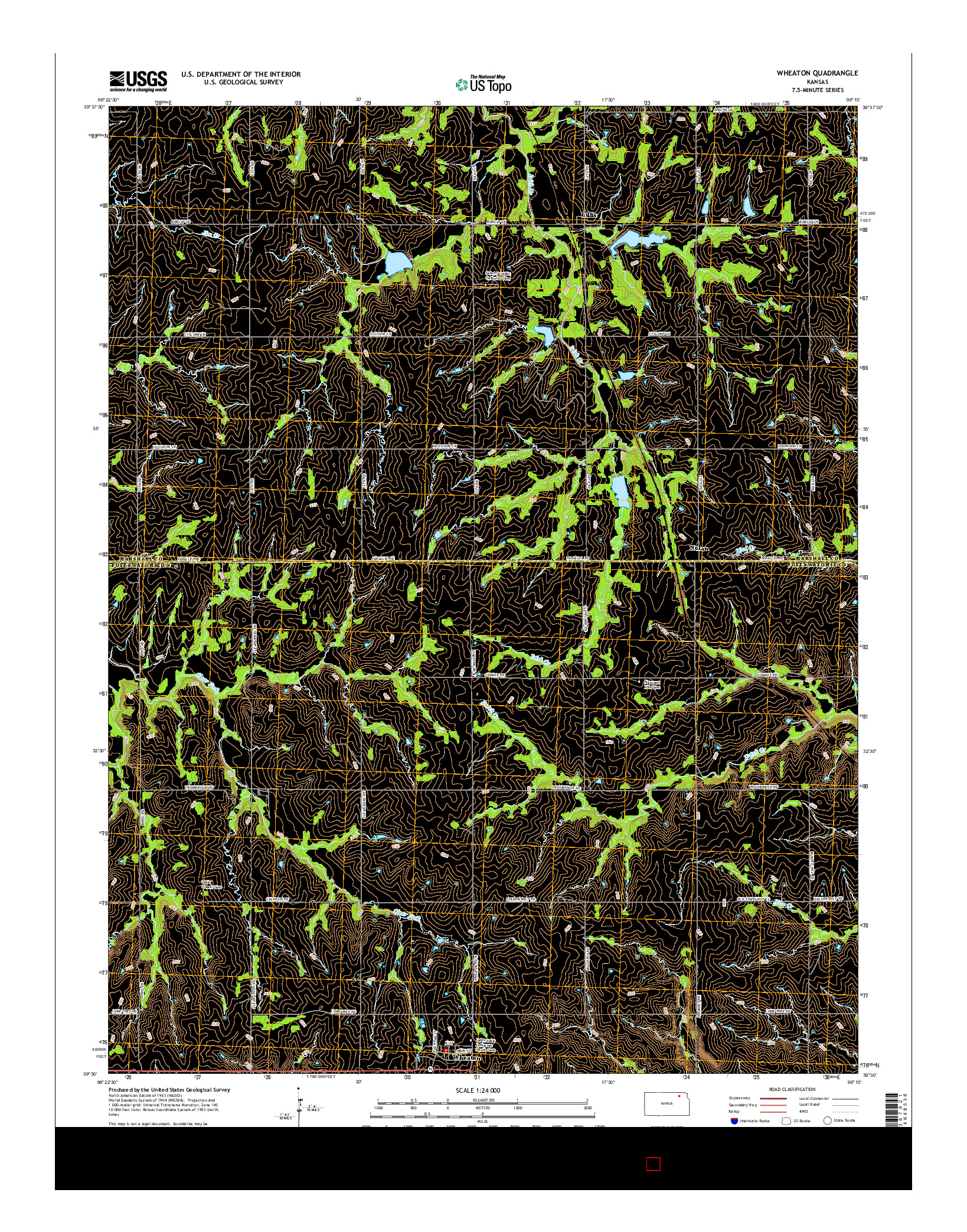 USGS US TOPO 7.5-MINUTE MAP FOR WHEATON, KS 2016