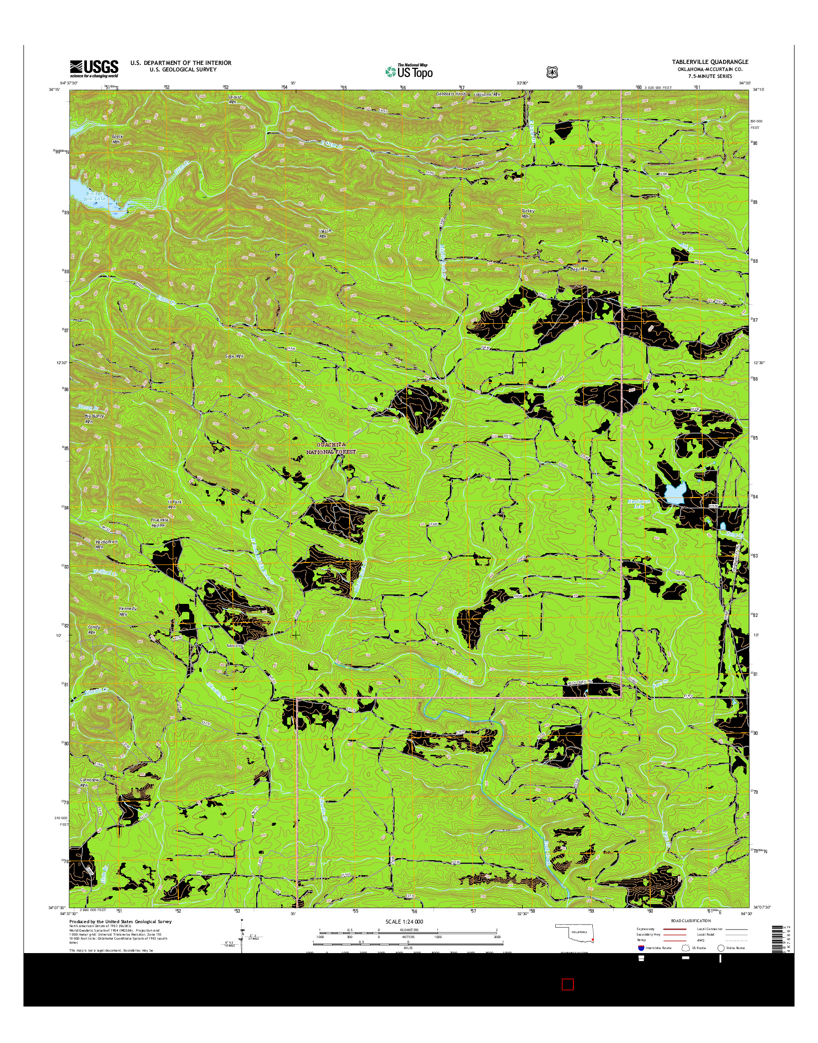 USGS US TOPO 7.5-MINUTE MAP FOR TABLERVILLE, OK 2016