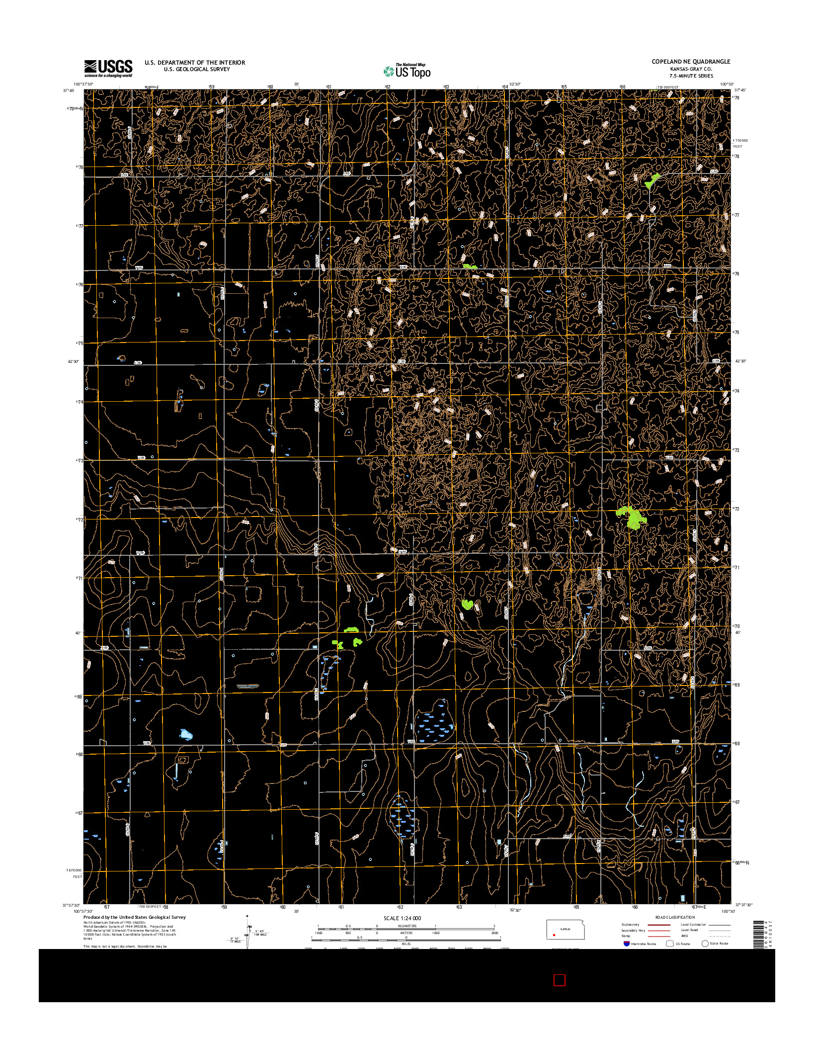 USGS US TOPO 7.5-MINUTE MAP FOR COPELAND NE, KS 2016