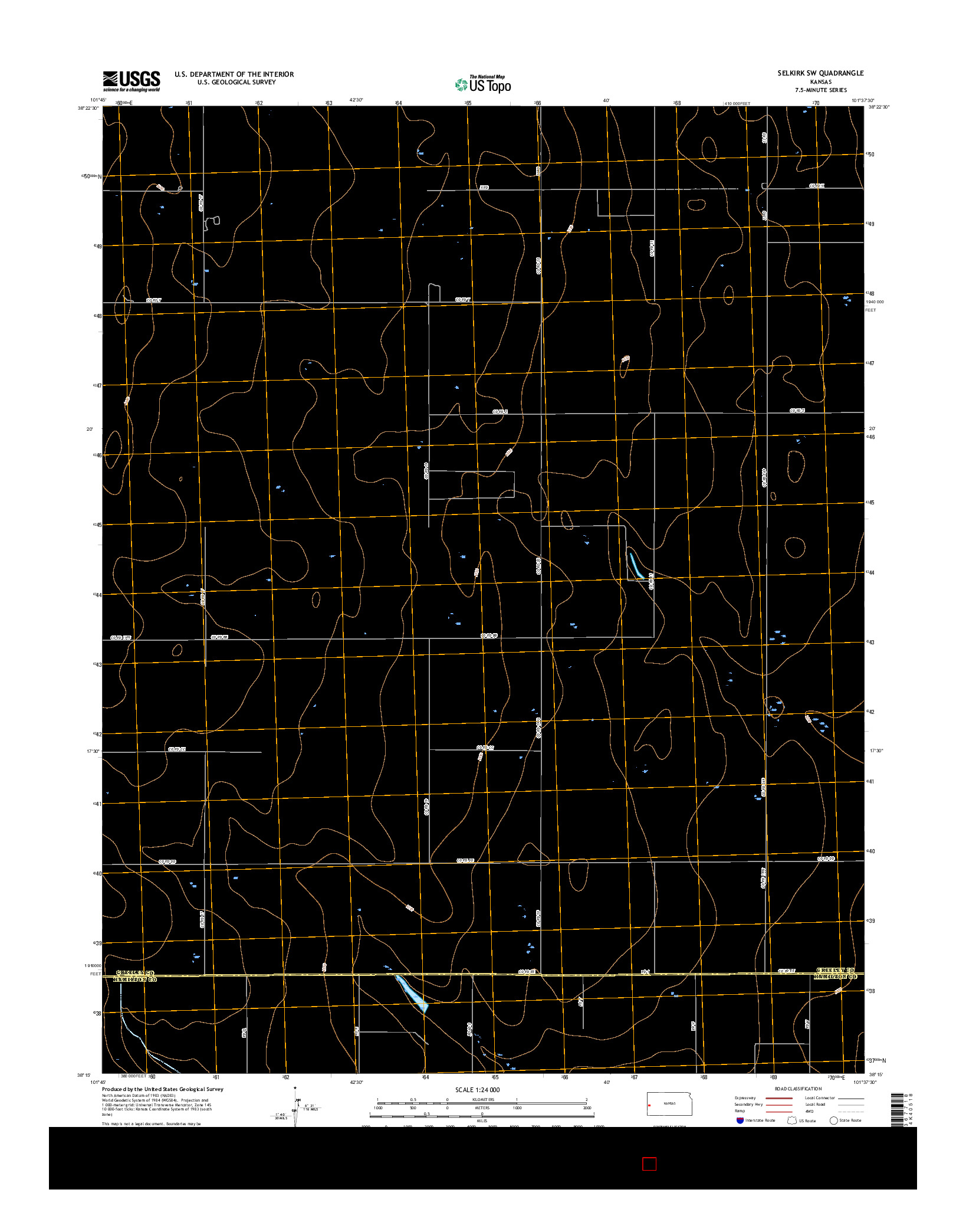 USGS US TOPO 7.5-MINUTE MAP FOR SELKIRK SW, KS 2016