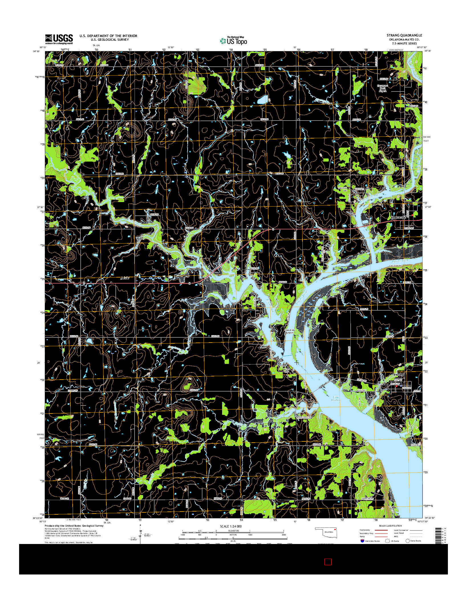 USGS US TOPO 7.5-MINUTE MAP FOR STRANG, OK 2016