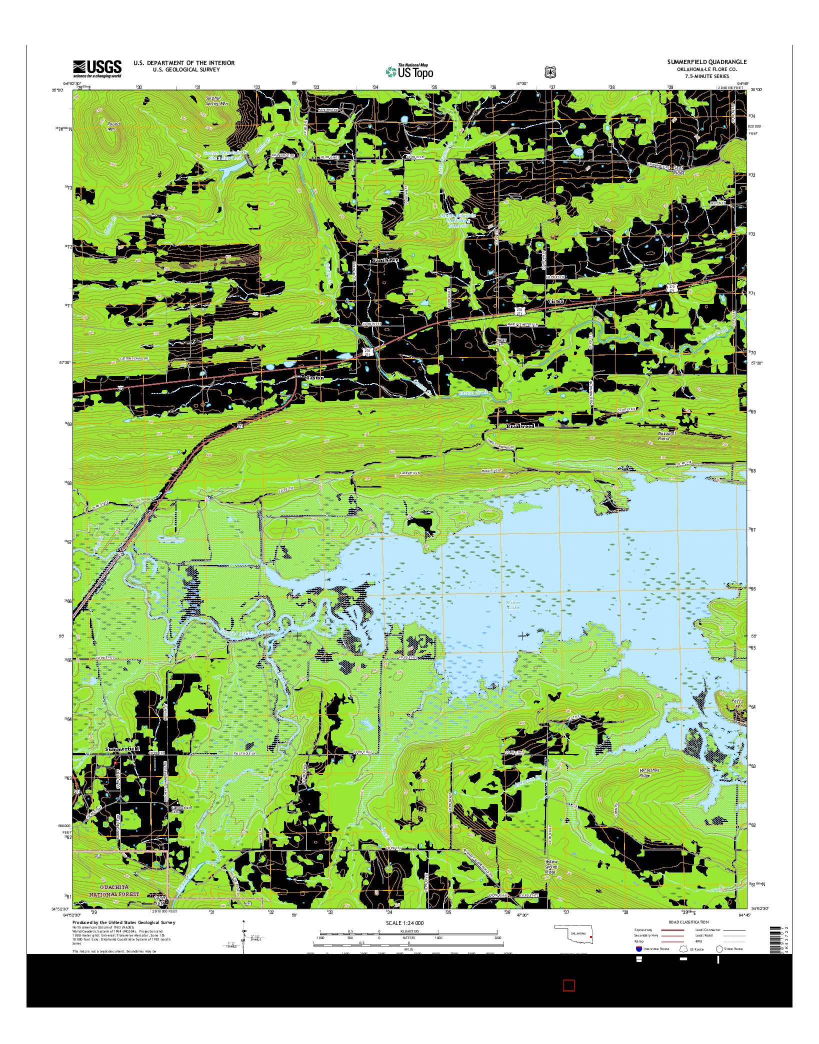 USGS US TOPO 7.5-MINUTE MAP FOR SUMMERFIELD, OK 2016