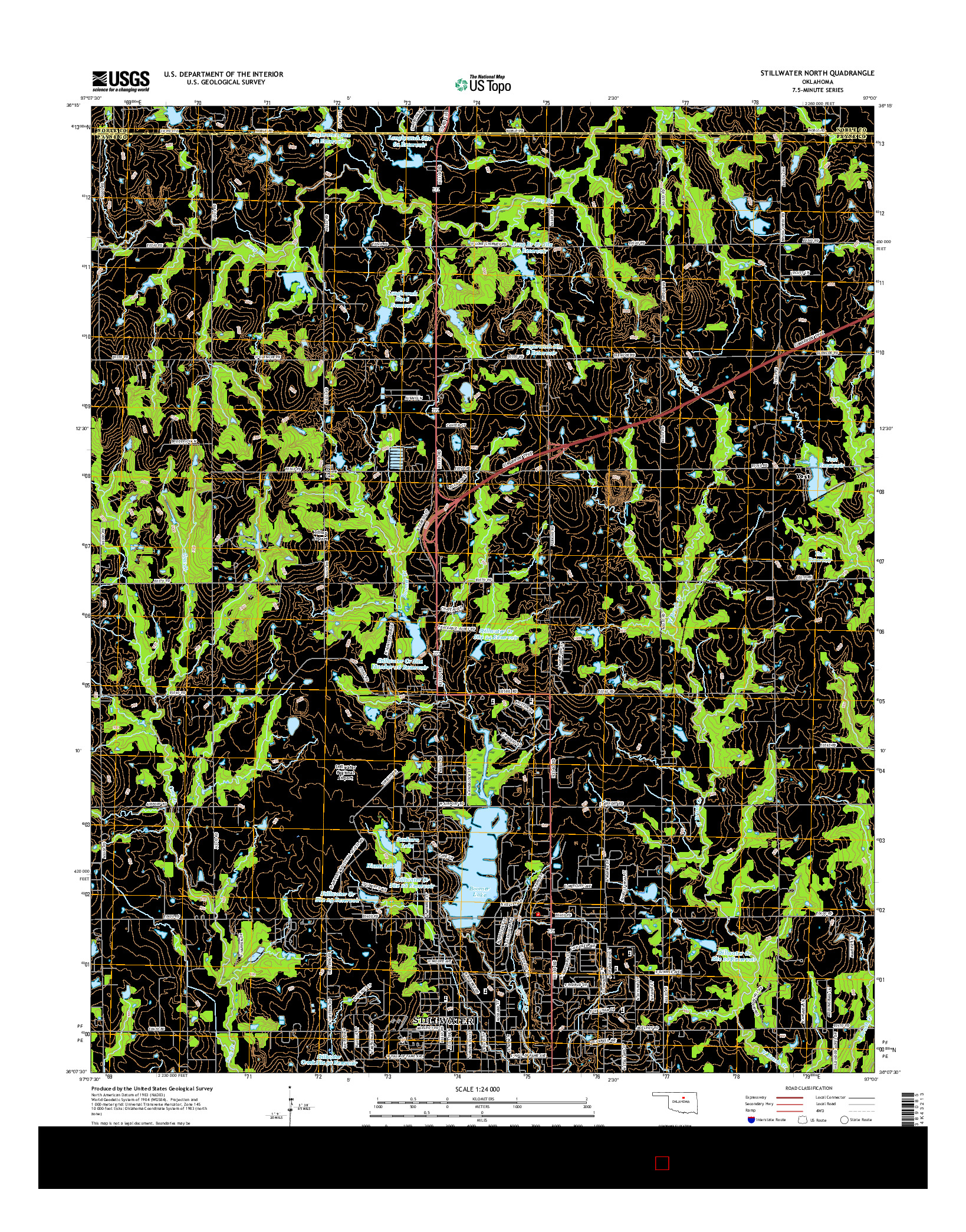 USGS US TOPO 7.5-MINUTE MAP FOR STILLWATER NORTH, OK 2016