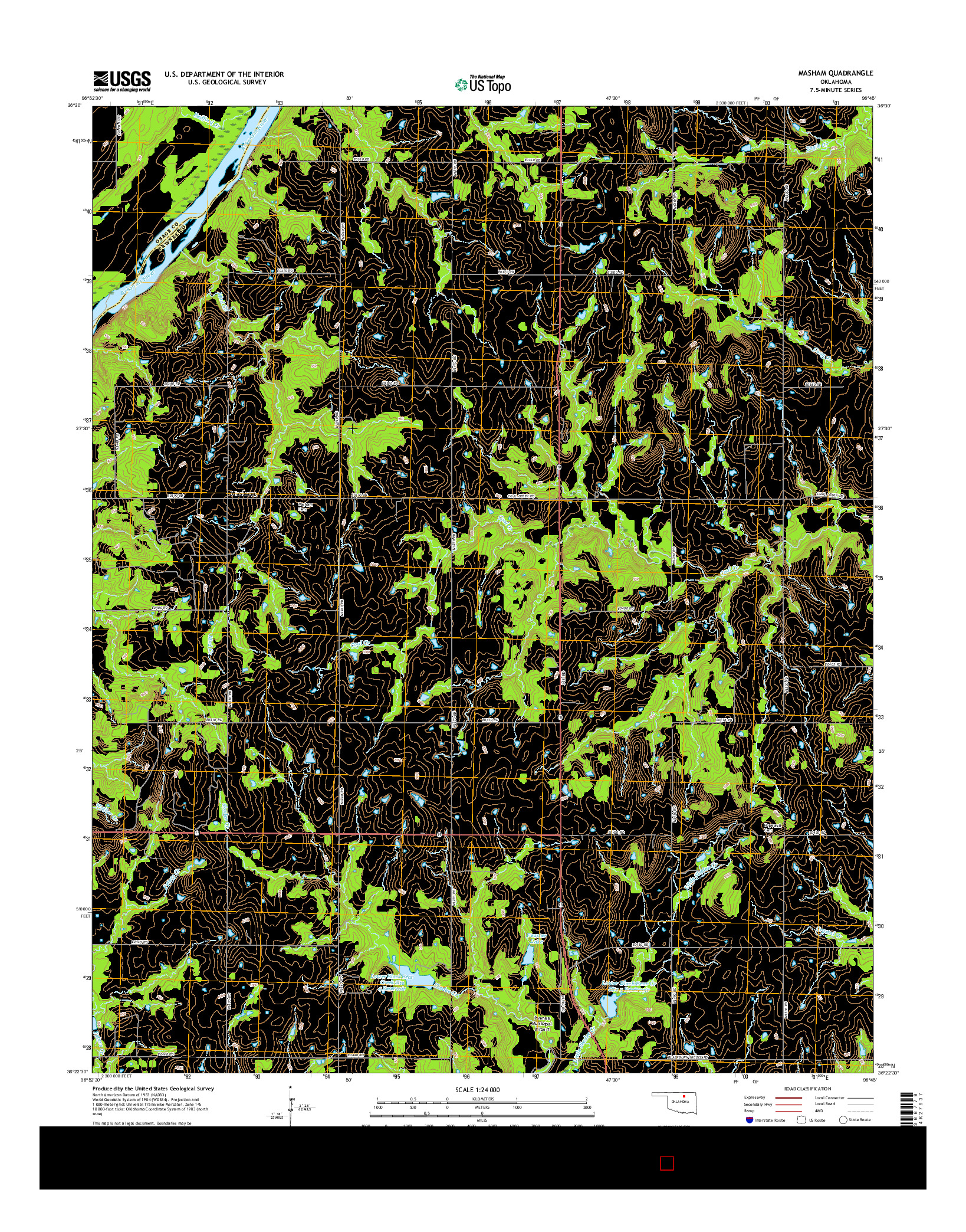 USGS US TOPO 7.5-MINUTE MAP FOR MASHAM, OK 2016