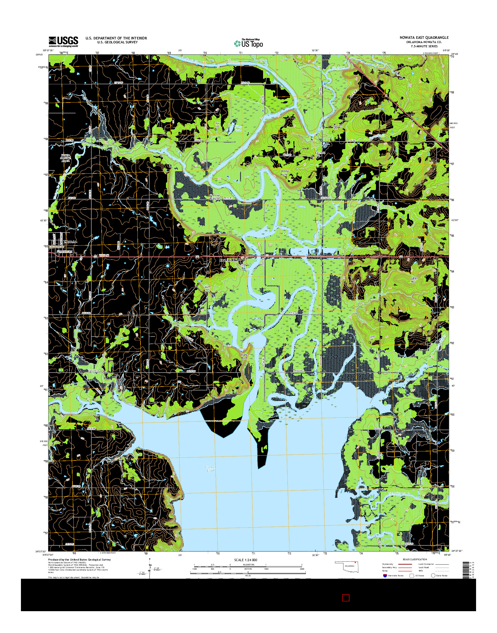 USGS US TOPO 7.5-MINUTE MAP FOR NOWATA EAST, OK 2016