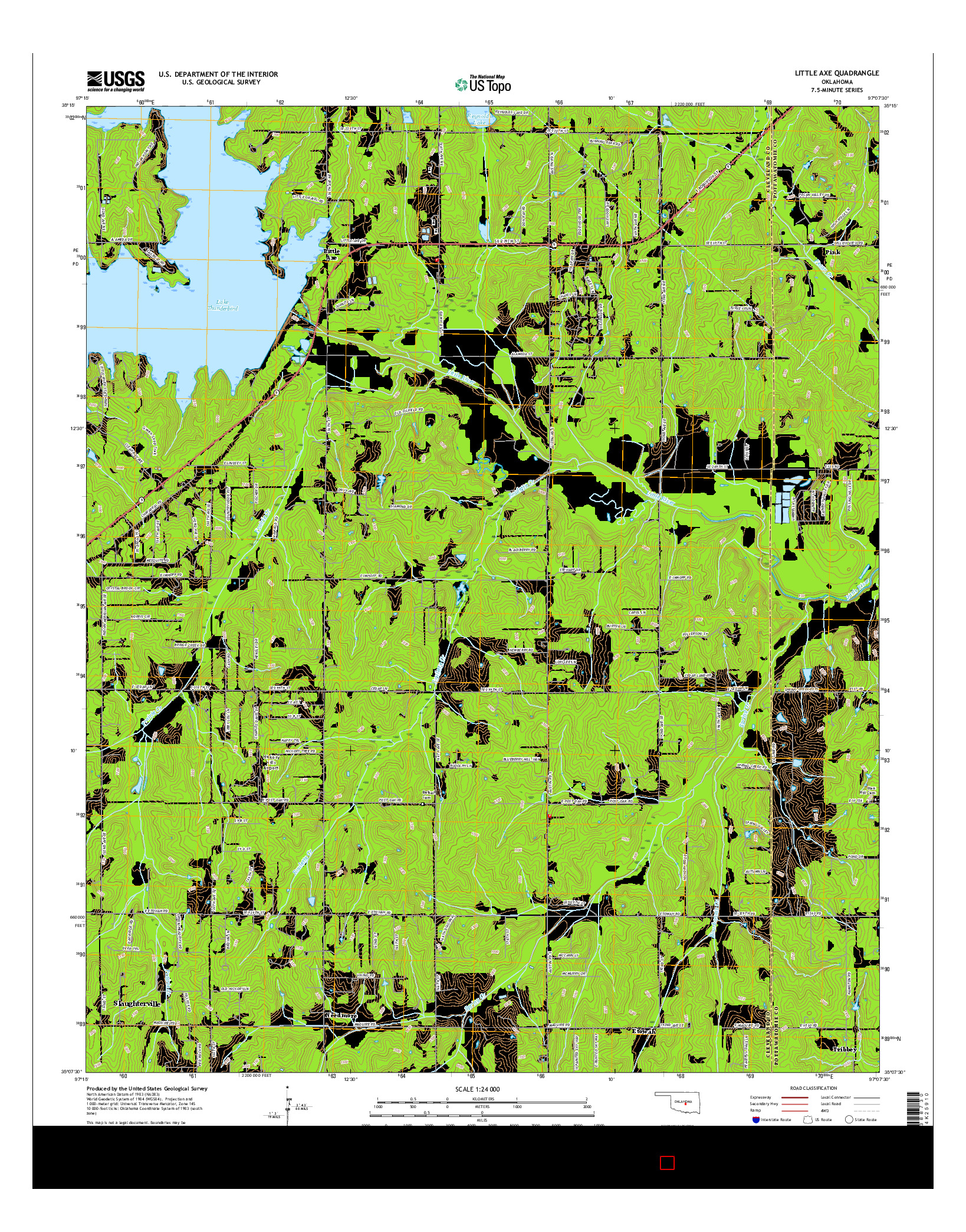 USGS US TOPO 7.5-MINUTE MAP FOR LITTLE AXE, OK 2016
