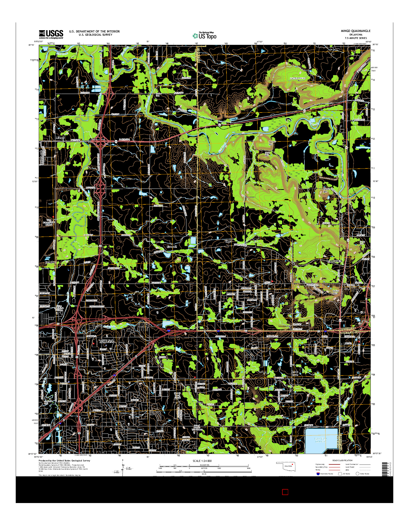 USGS US TOPO 7.5-MINUTE MAP FOR MINGO, OK 2016