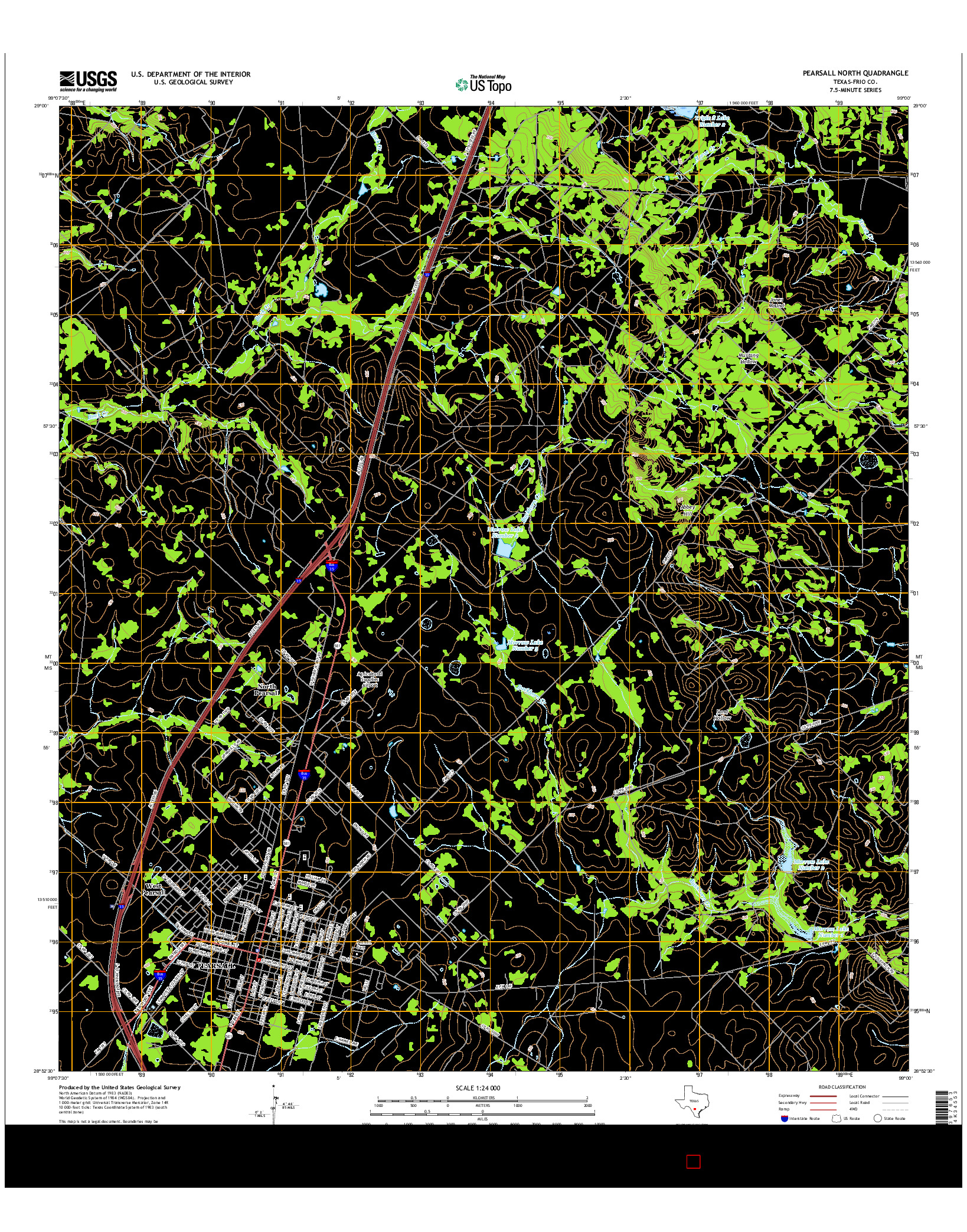 USGS US TOPO 7.5-MINUTE MAP FOR PEARSALL NORTH, TX 2016