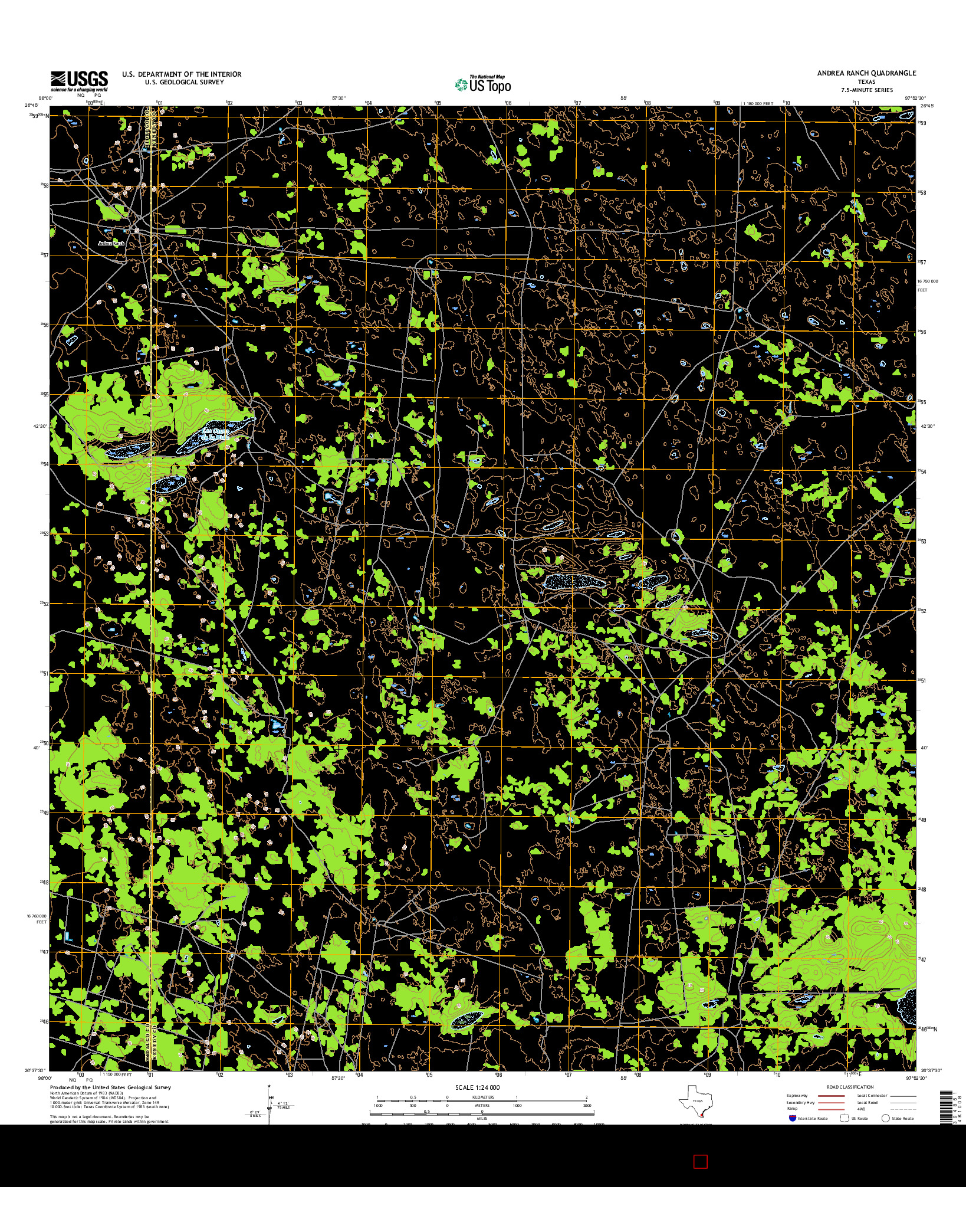 USGS US TOPO 7.5-MINUTE MAP FOR ANDREA RANCH, TX 2016