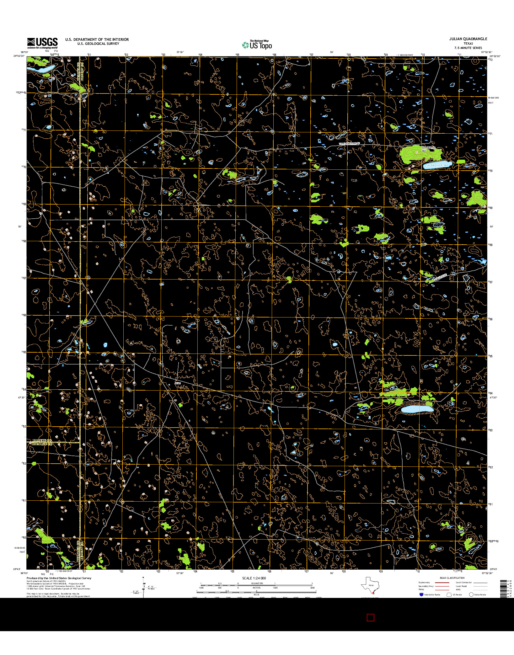 USGS US TOPO 7.5-MINUTE MAP FOR JULIAN, TX 2016