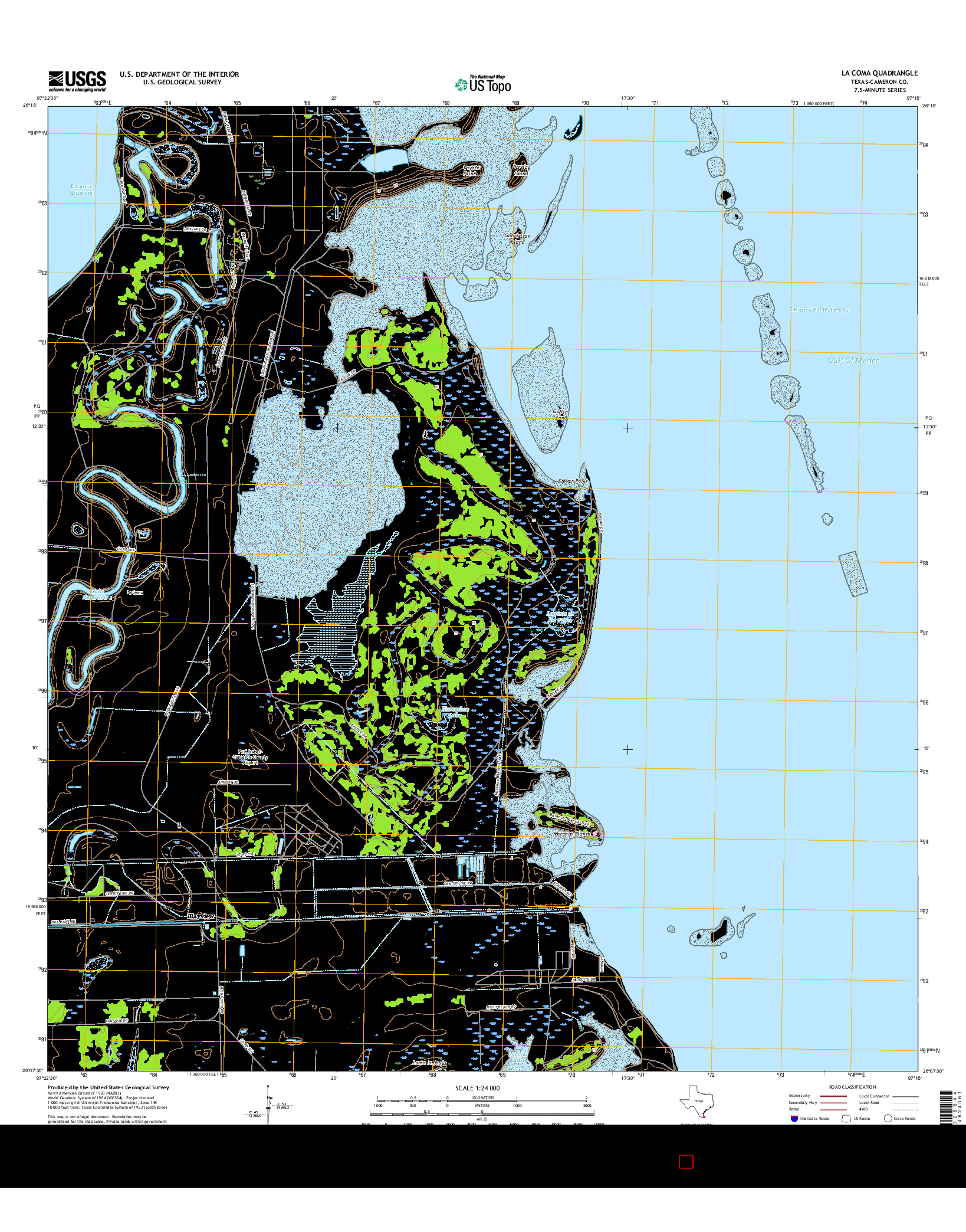 USGS US TOPO 7.5-MINUTE MAP FOR LA COMA, TX 2016