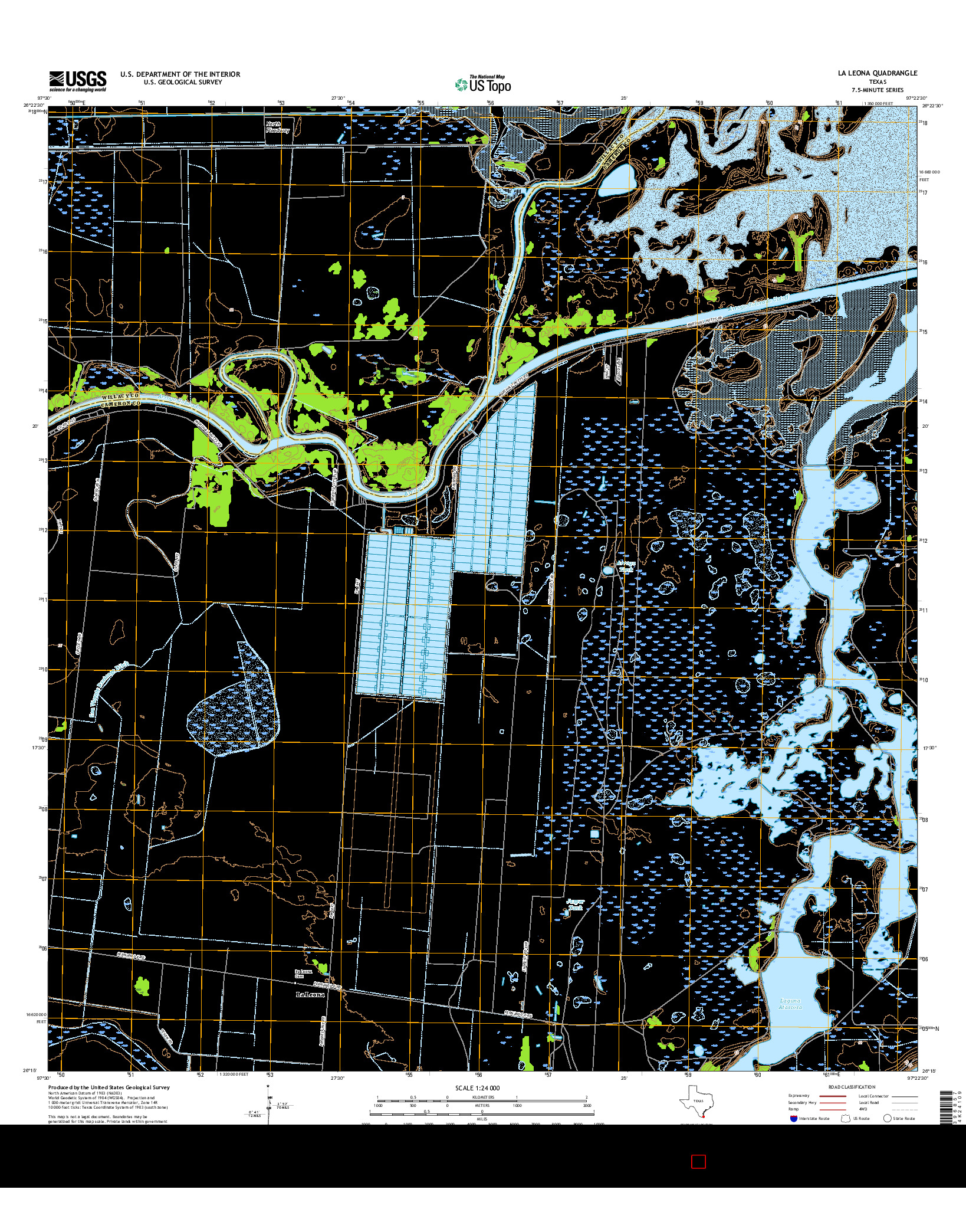 USGS US TOPO 7.5-MINUTE MAP FOR LA LEONA, TX 2016