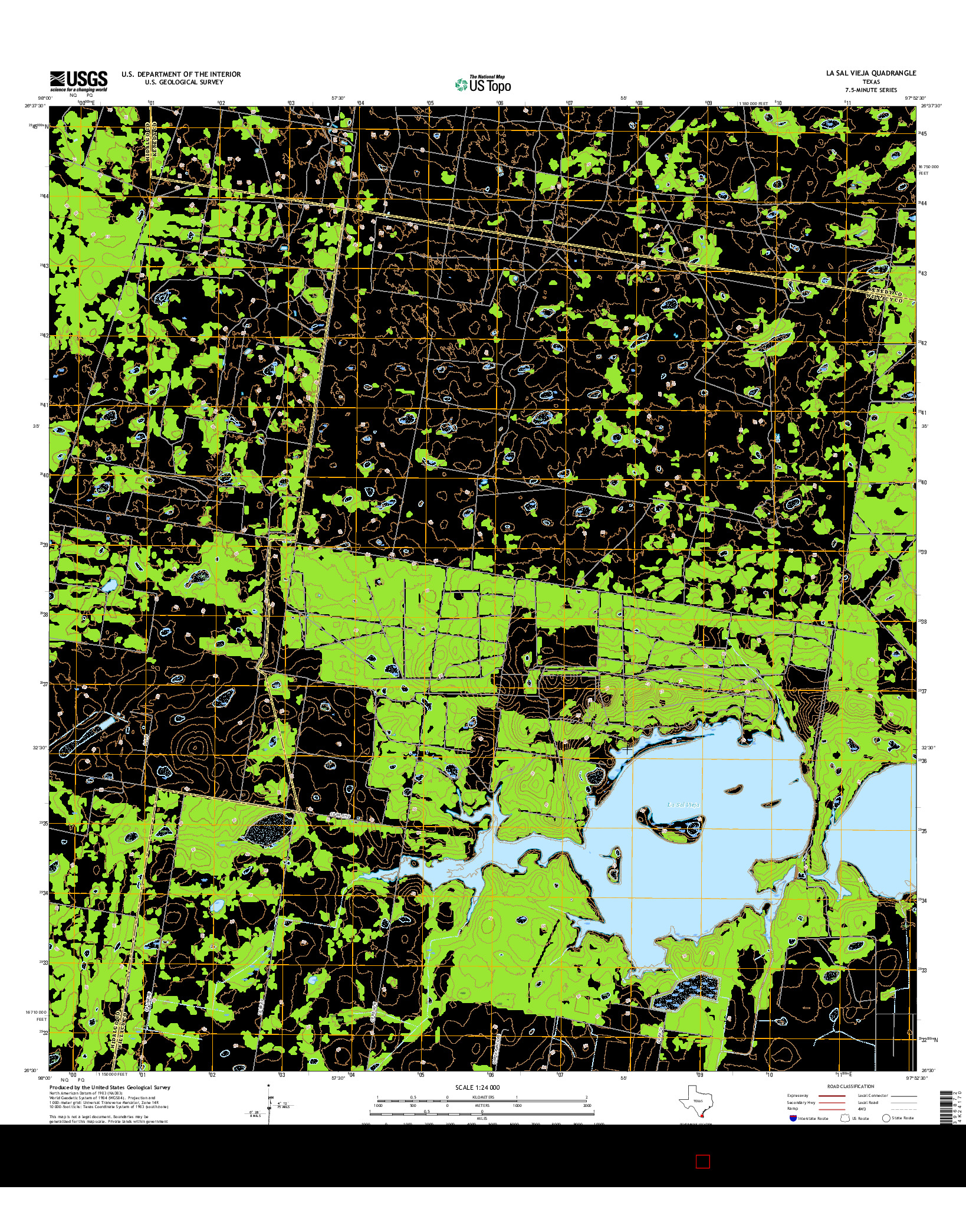 USGS US TOPO 7.5-MINUTE MAP FOR LA SAL VIEJA, TX 2016