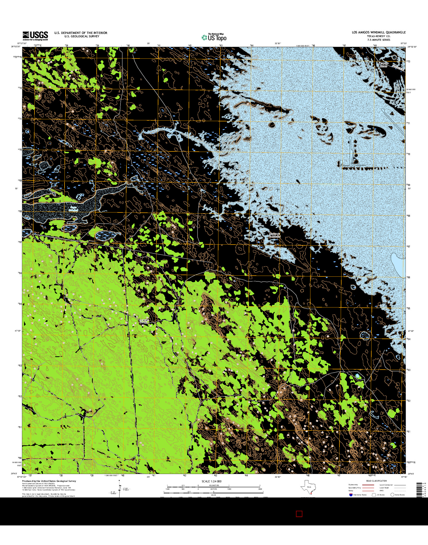 USGS US TOPO 7.5-MINUTE MAP FOR LOS AMIGOS WINDMILL, TX 2016