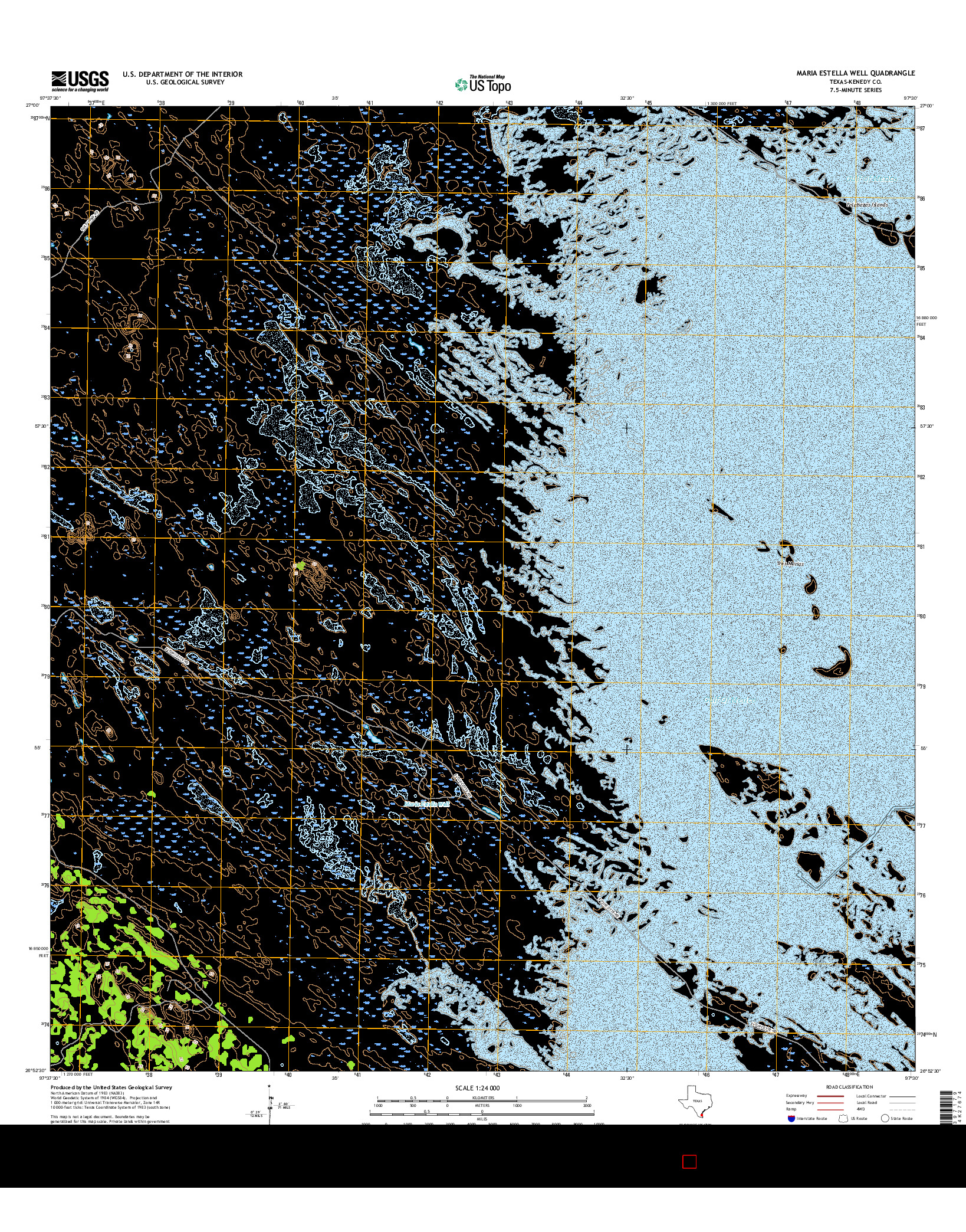 USGS US TOPO 7.5-MINUTE MAP FOR MARIA ESTELLA WELL, TX 2016