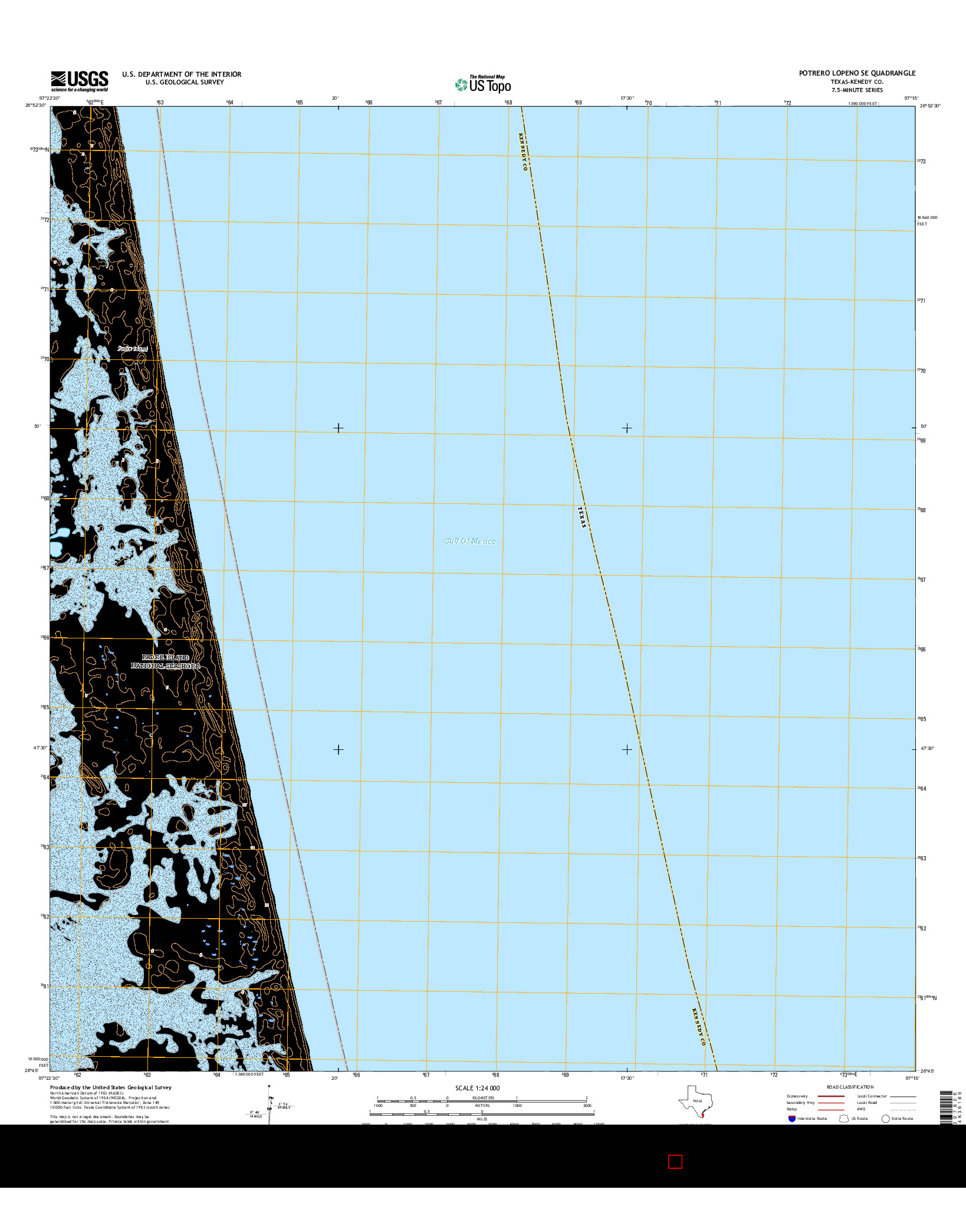 USGS US TOPO 7.5-MINUTE MAP FOR POTRERO LOPENO SE, TX 2016