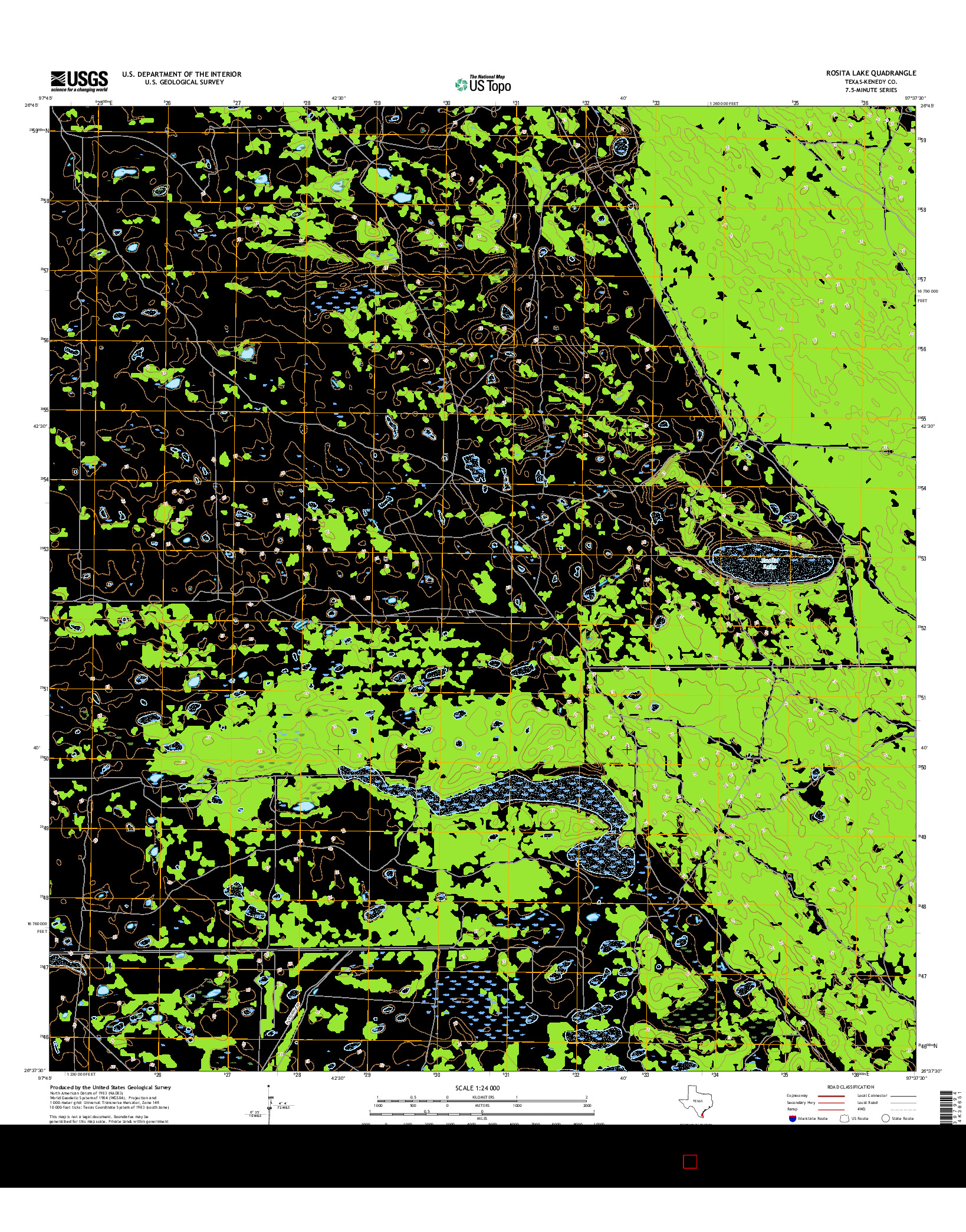 USGS US TOPO 7.5-MINUTE MAP FOR ROSITA LAKE, TX 2016