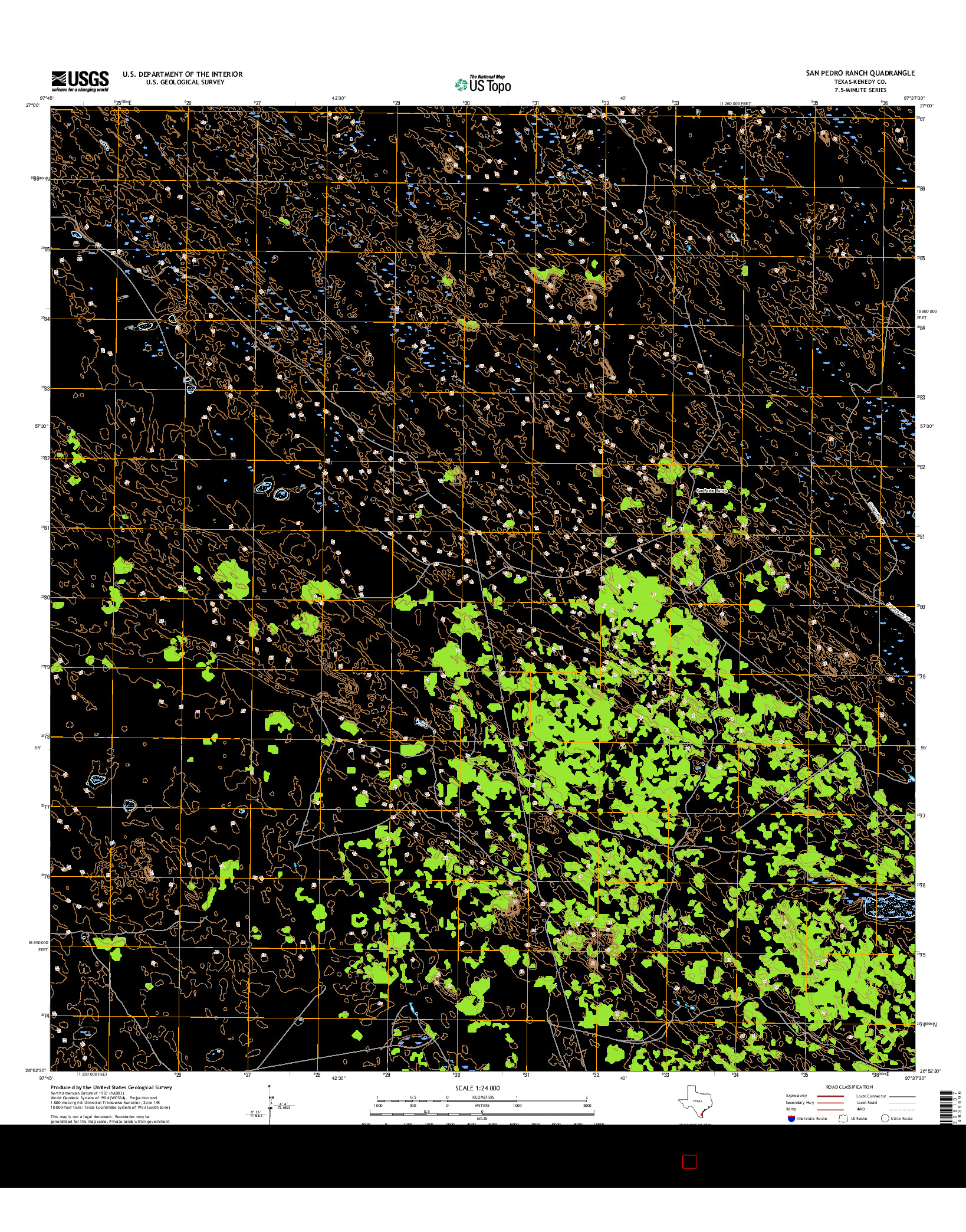 USGS US TOPO 7.5-MINUTE MAP FOR SAN PEDRO RANCH, TX 2016