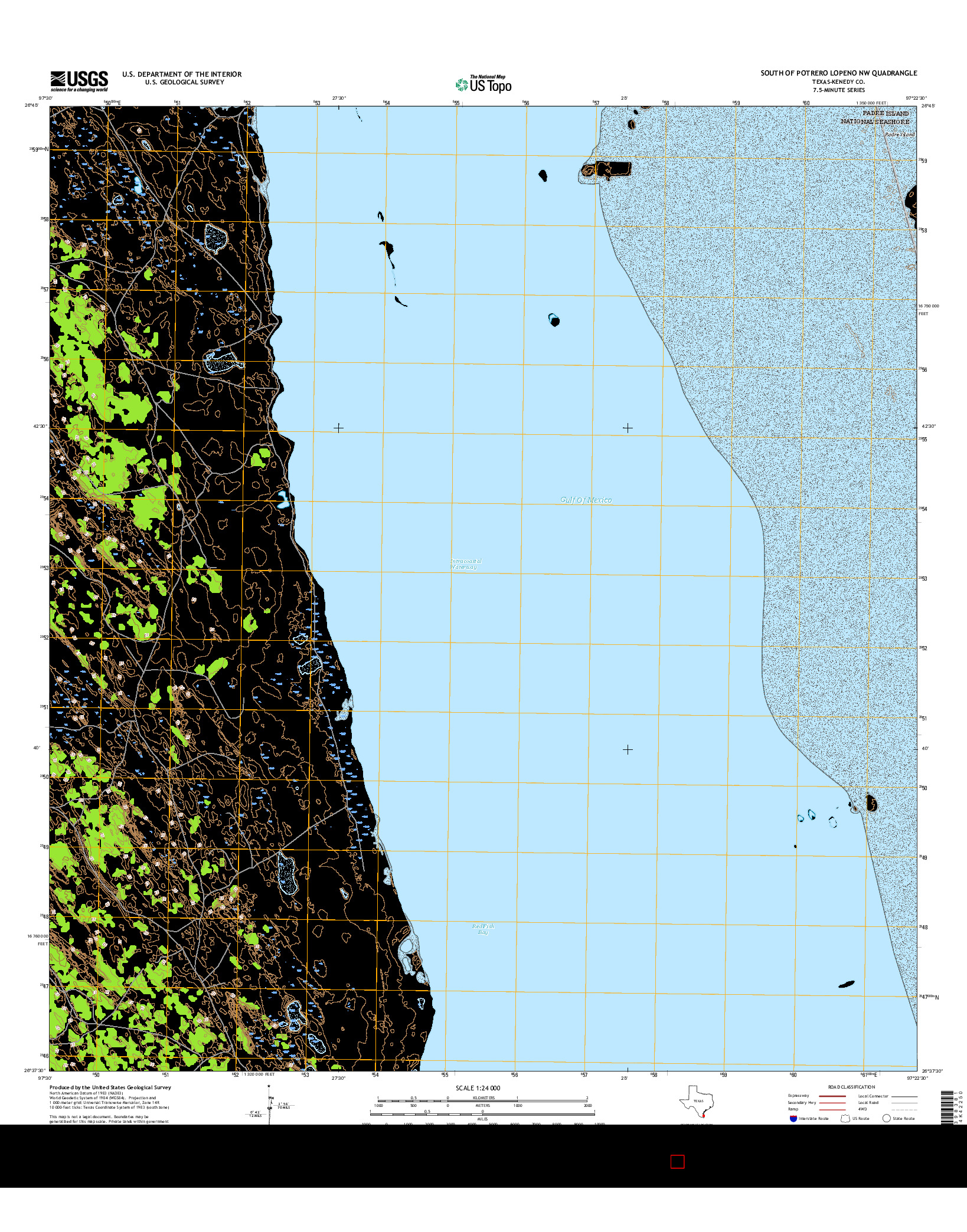 USGS US TOPO 7.5-MINUTE MAP FOR SOUTH OF POTRERO LOPENO NW, TX 2016