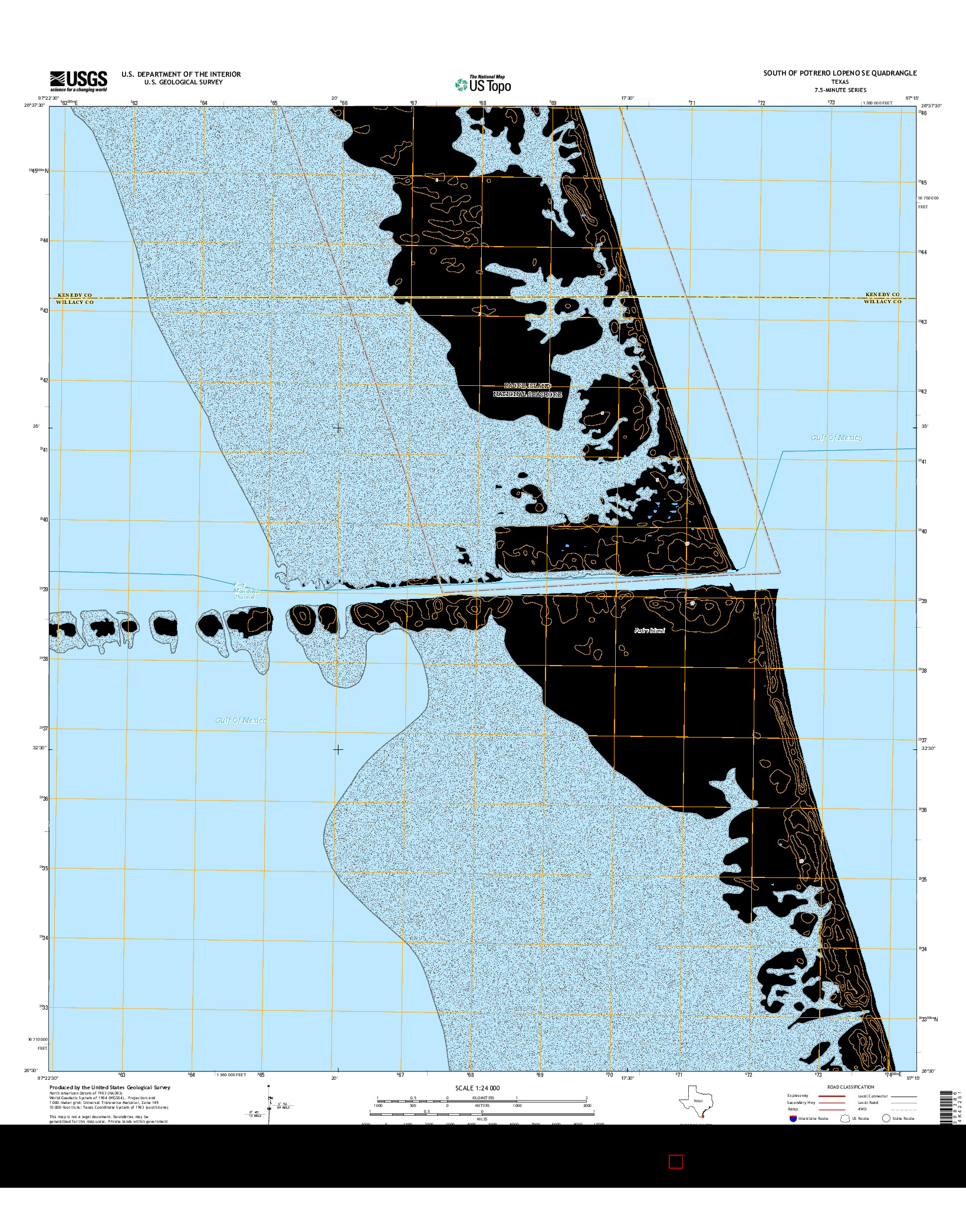 USGS US TOPO 7.5-MINUTE MAP FOR SOUTH OF POTRERO LOPENO SE, TX 2016