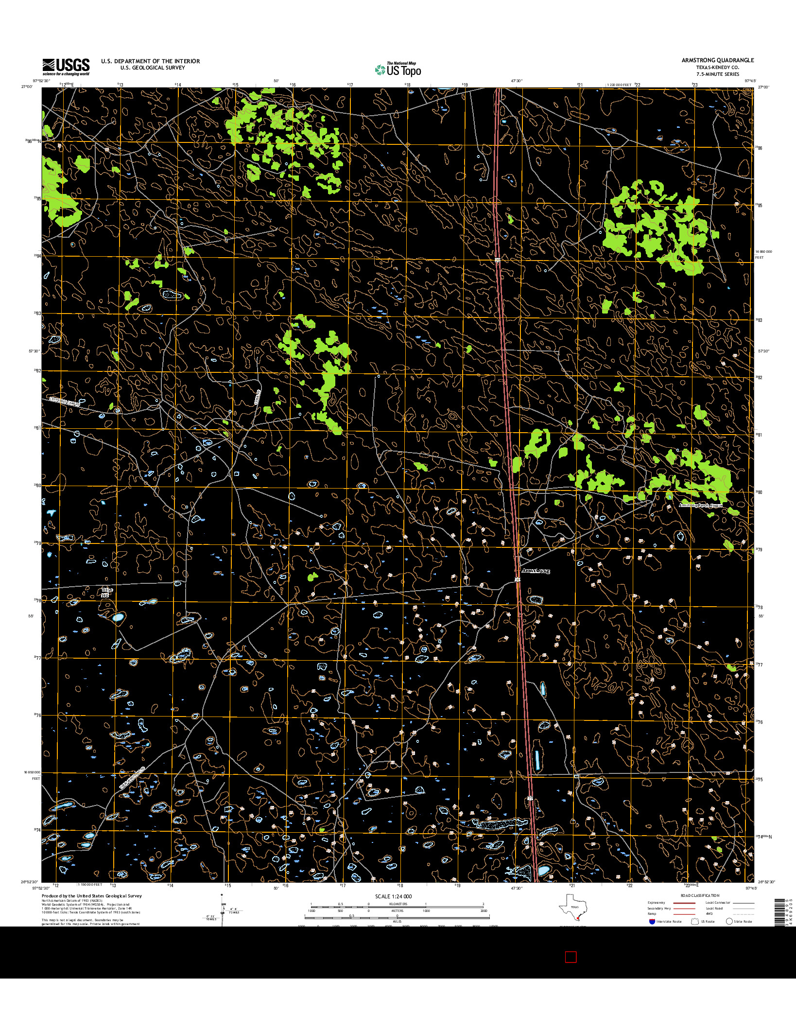 USGS US TOPO 7.5-MINUTE MAP FOR ARMSTRONG, TX 2016