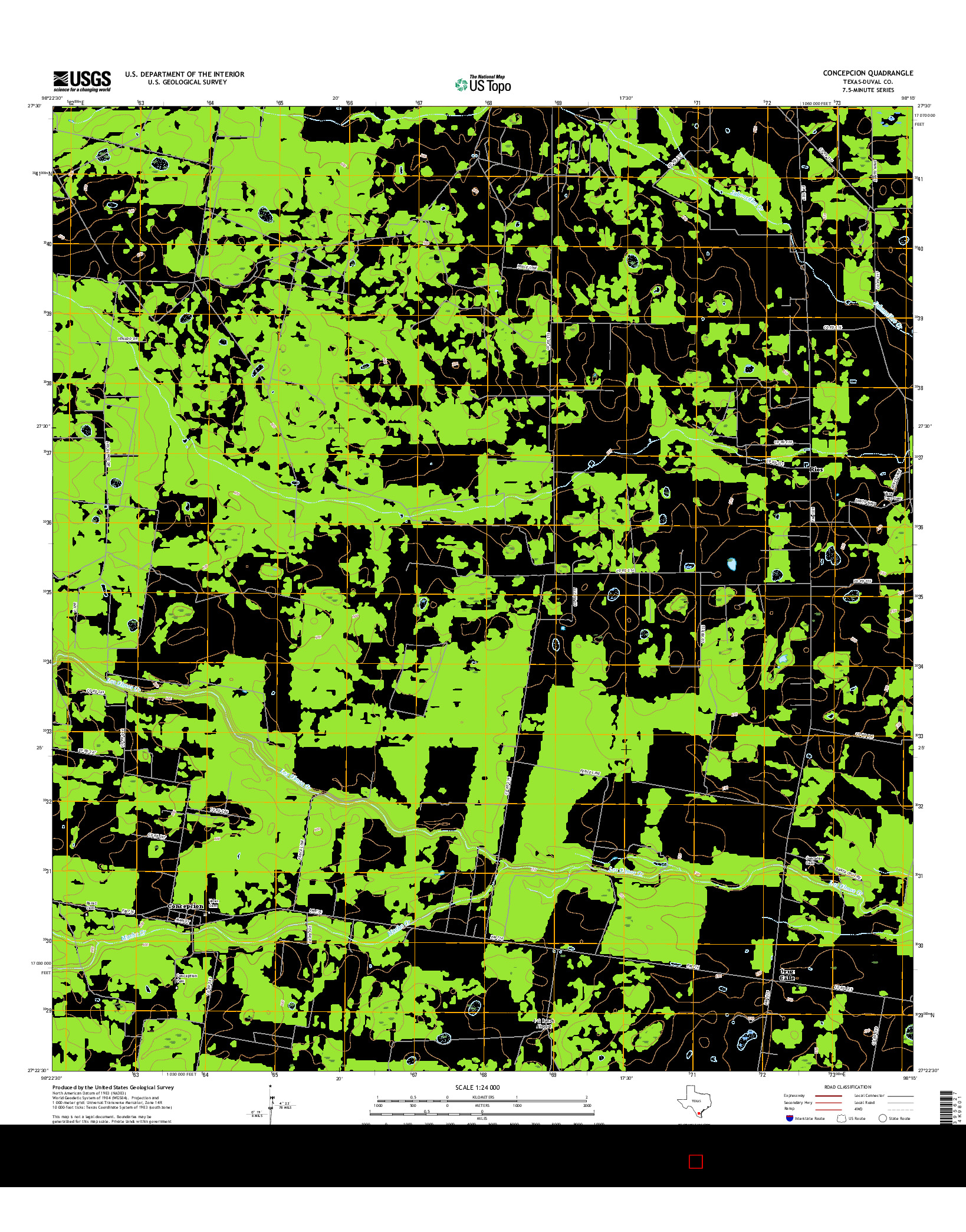 USGS US TOPO 7.5-MINUTE MAP FOR CONCEPCION, TX 2016