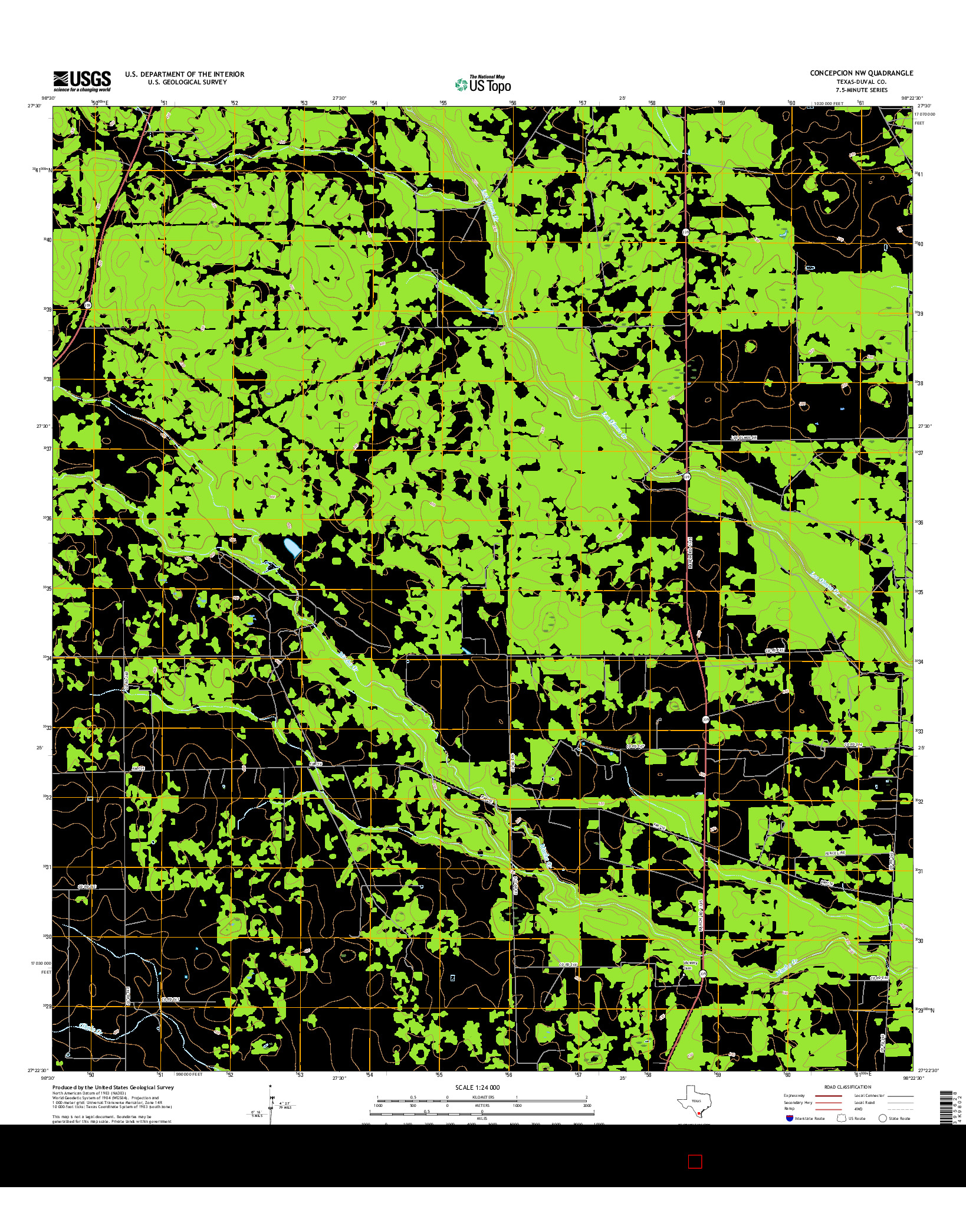 USGS US TOPO 7.5-MINUTE MAP FOR CONCEPCION NW, TX 2016