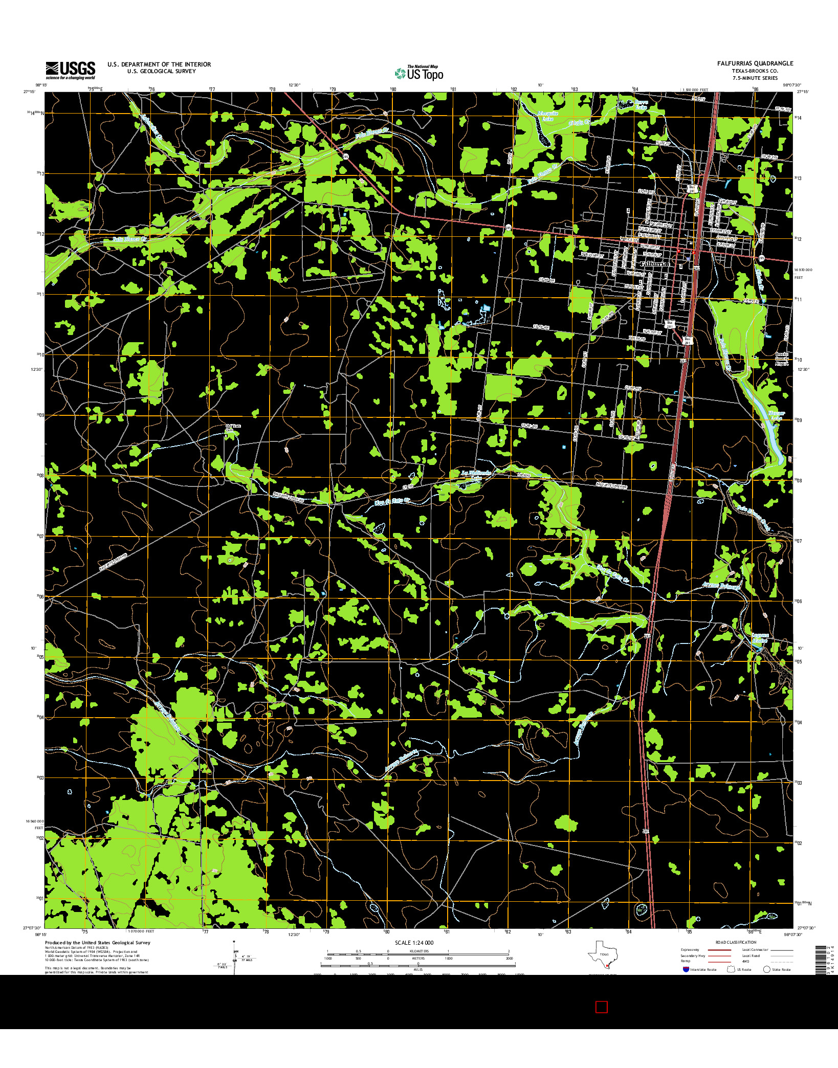 USGS US TOPO 7.5-MINUTE MAP FOR FALFURRIAS, TX 2016