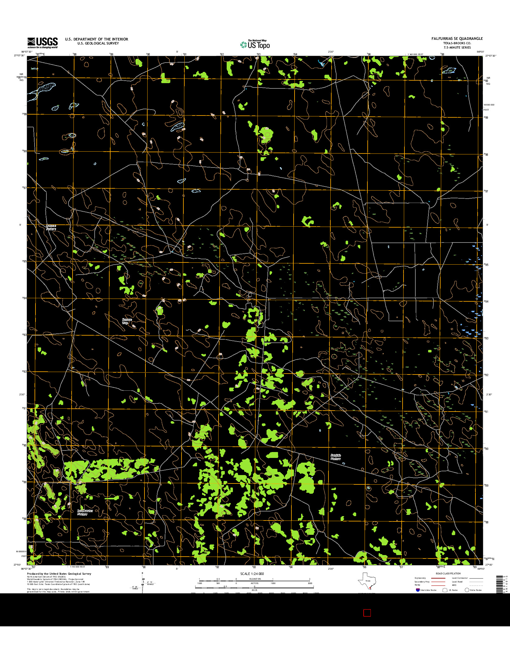 USGS US TOPO 7.5-MINUTE MAP FOR FALFURRIAS SE, TX 2016