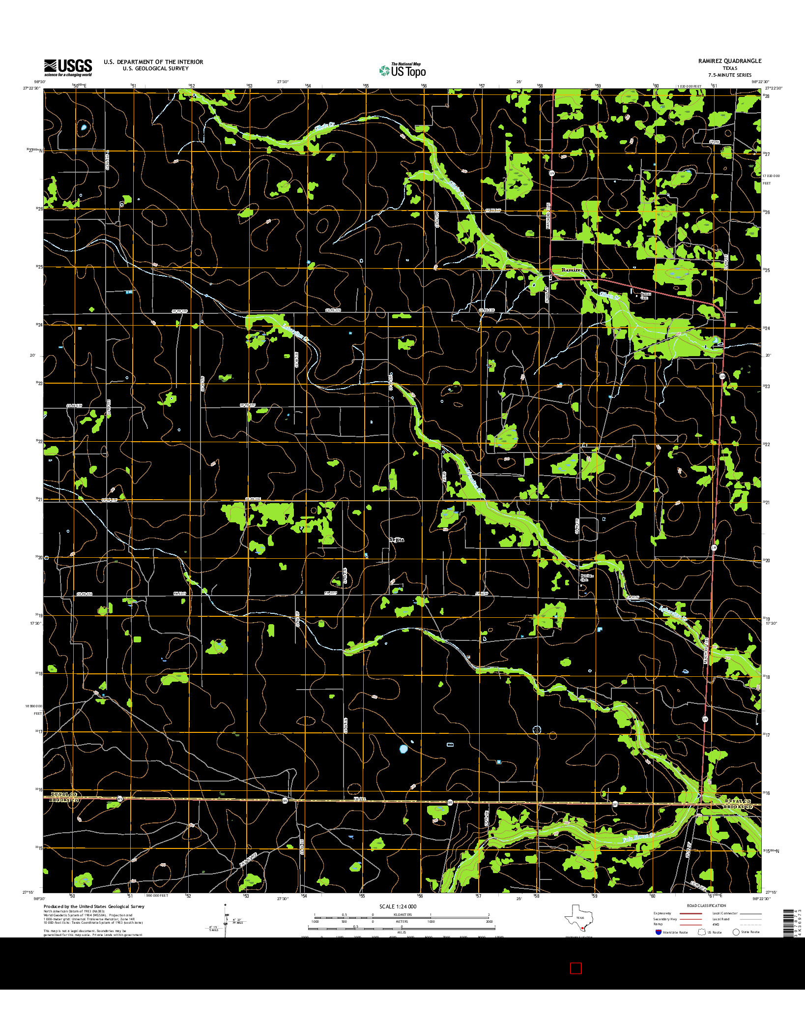 USGS US TOPO 7.5-MINUTE MAP FOR RAMIREZ, TX 2016