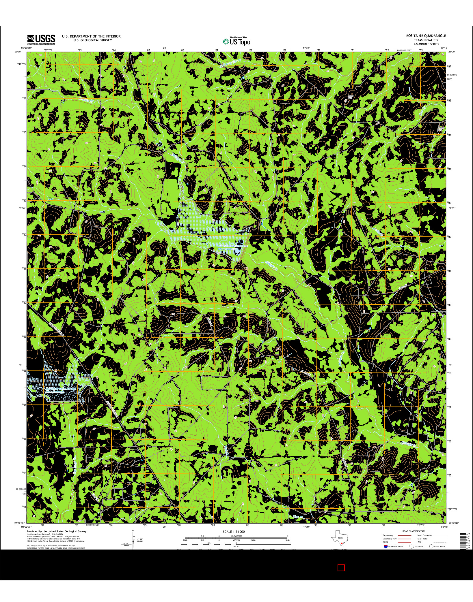 USGS US TOPO 7.5-MINUTE MAP FOR ROSITA NE, TX 2016