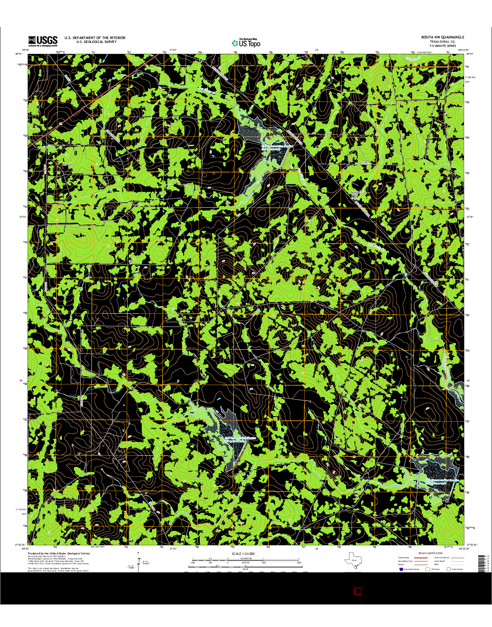 USGS US TOPO 7.5-MINUTE MAP FOR ROSITA NW, TX 2016