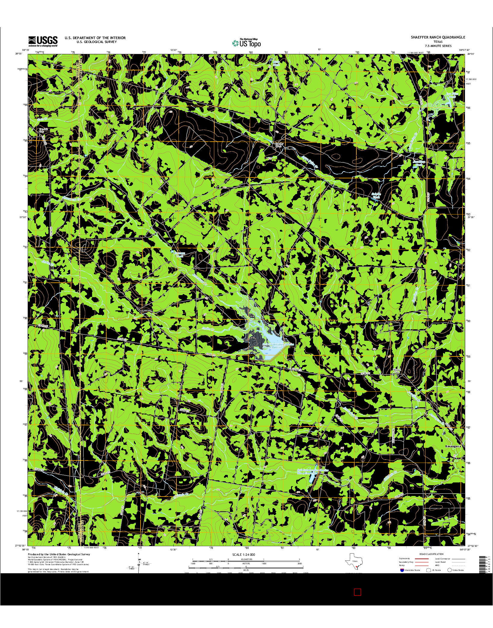 USGS US TOPO 7.5-MINUTE MAP FOR SHAEFFER RANCH, TX 2016