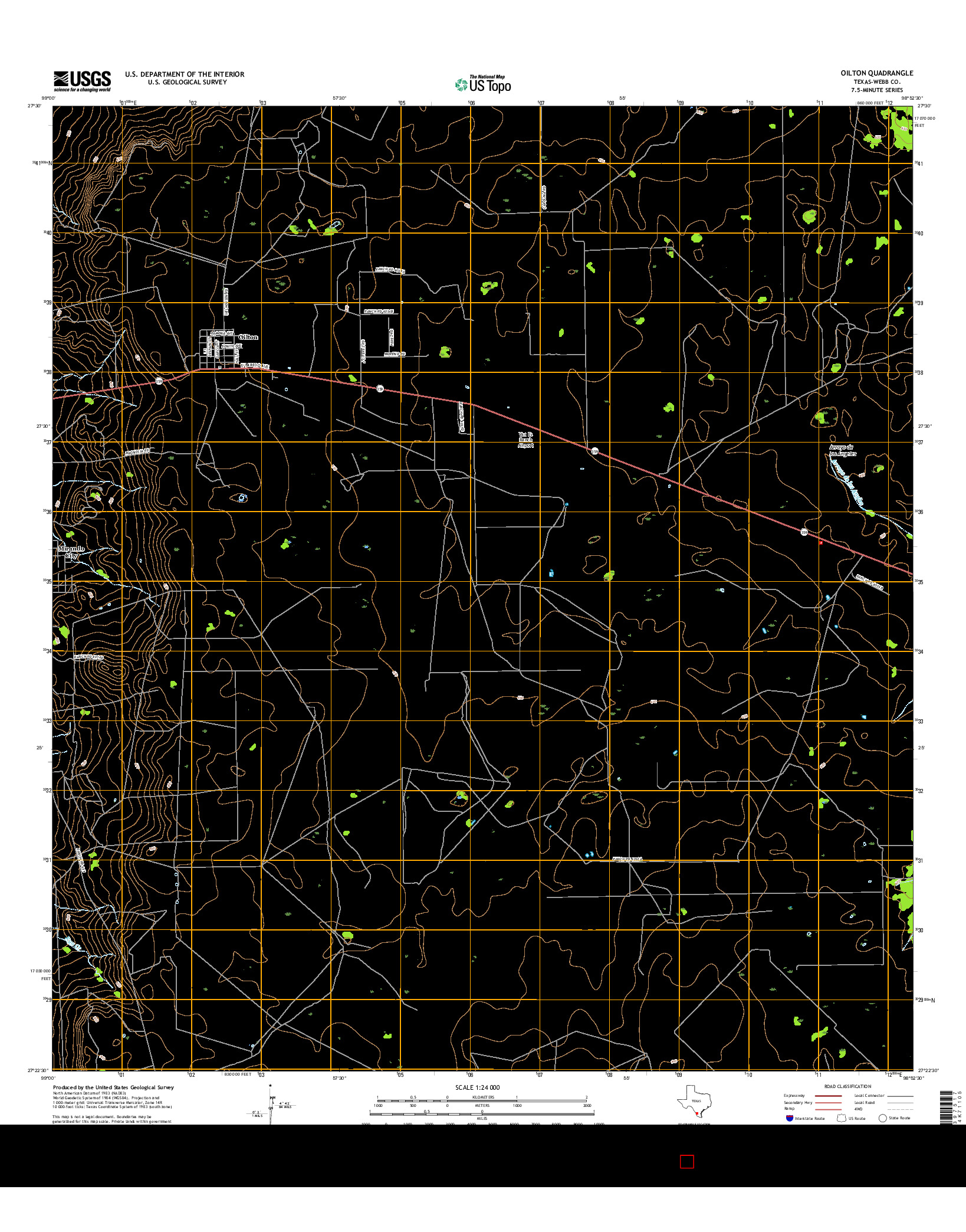 USGS US TOPO 7.5-MINUTE MAP FOR OILTON, TX 2016