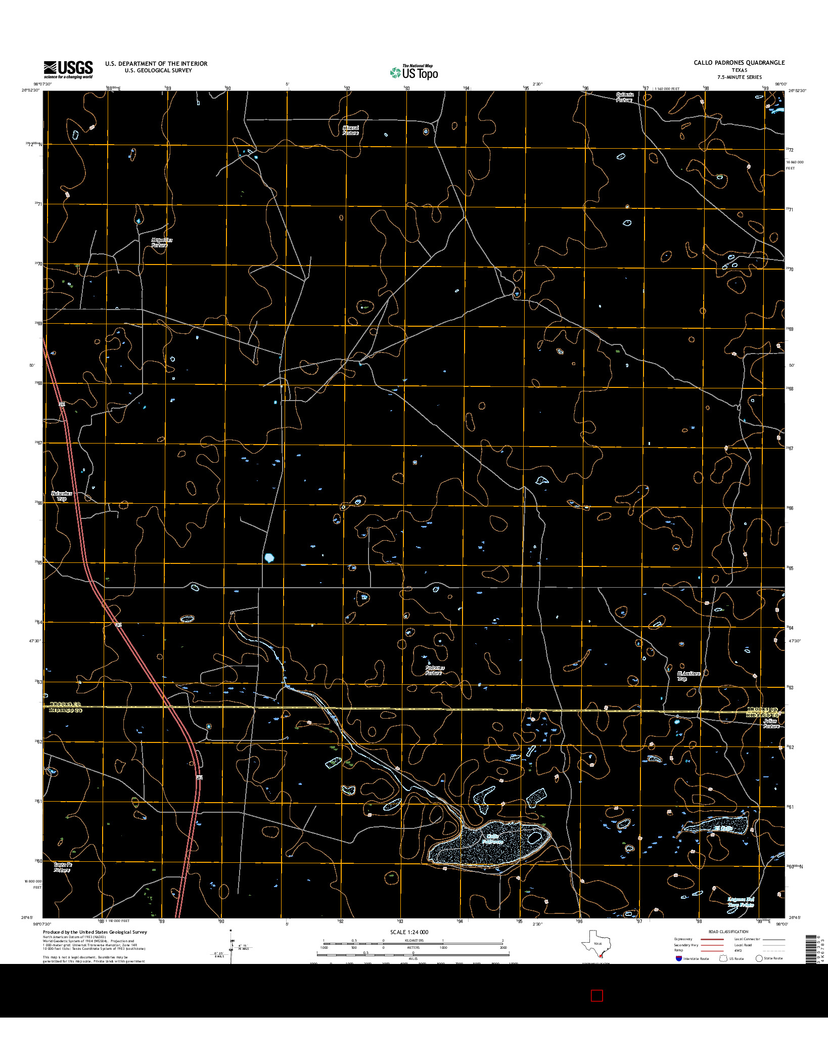 USGS US TOPO 7.5-MINUTE MAP FOR CALLO PADRONES, TX 2016