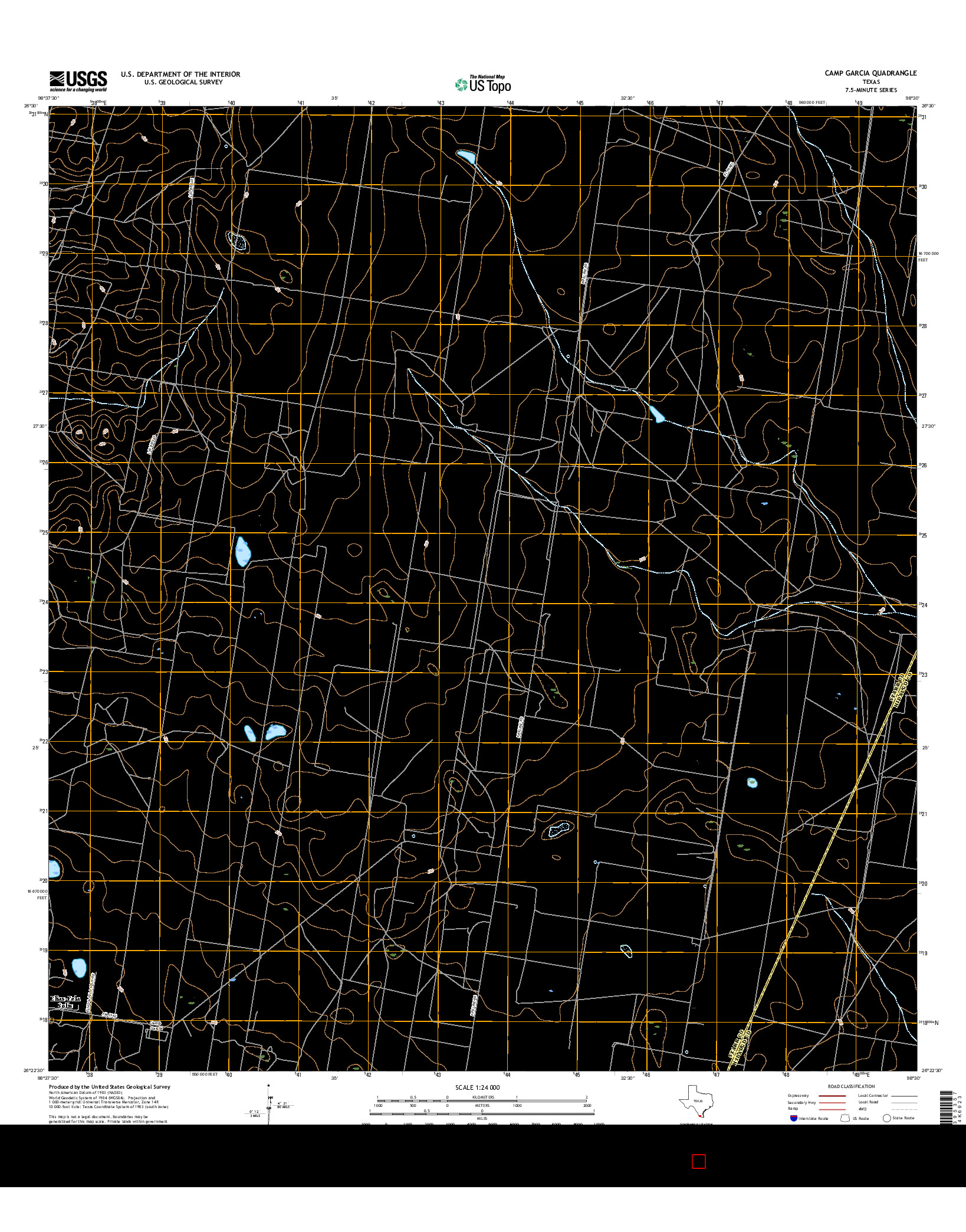 USGS US TOPO 7.5-MINUTE MAP FOR CAMP GARCIA, TX 2016