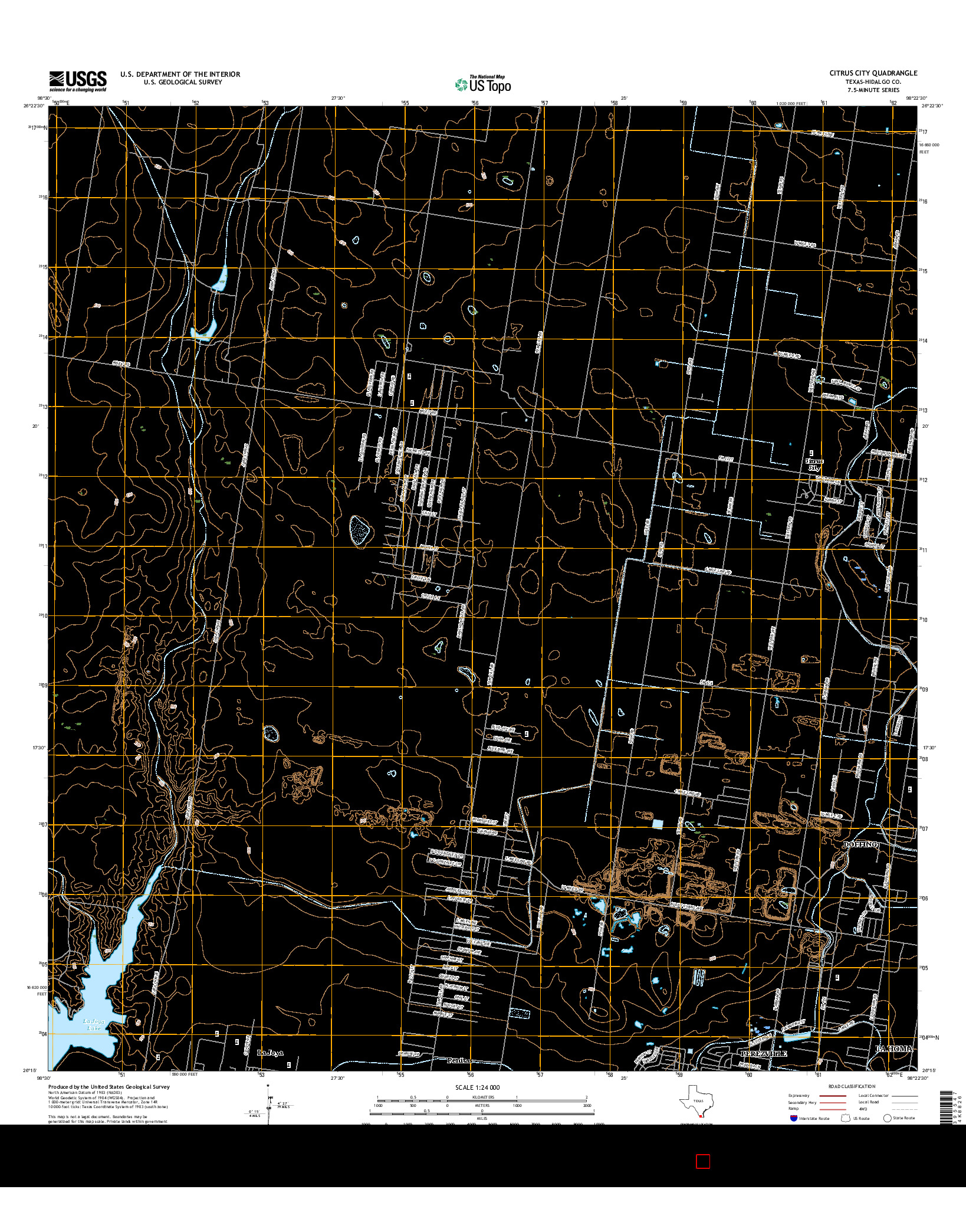USGS US TOPO 7.5-MINUTE MAP FOR CITRUS CITY, TX 2016