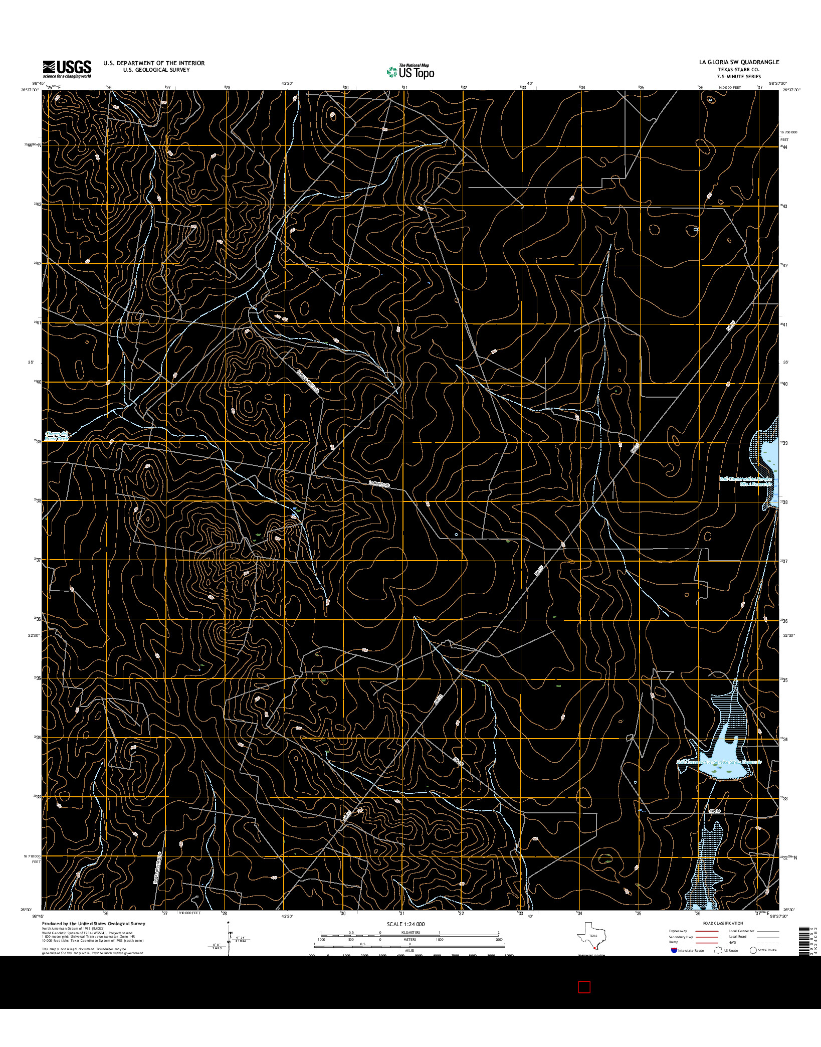 USGS US TOPO 7.5-MINUTE MAP FOR LA GLORIA SW, TX 2016