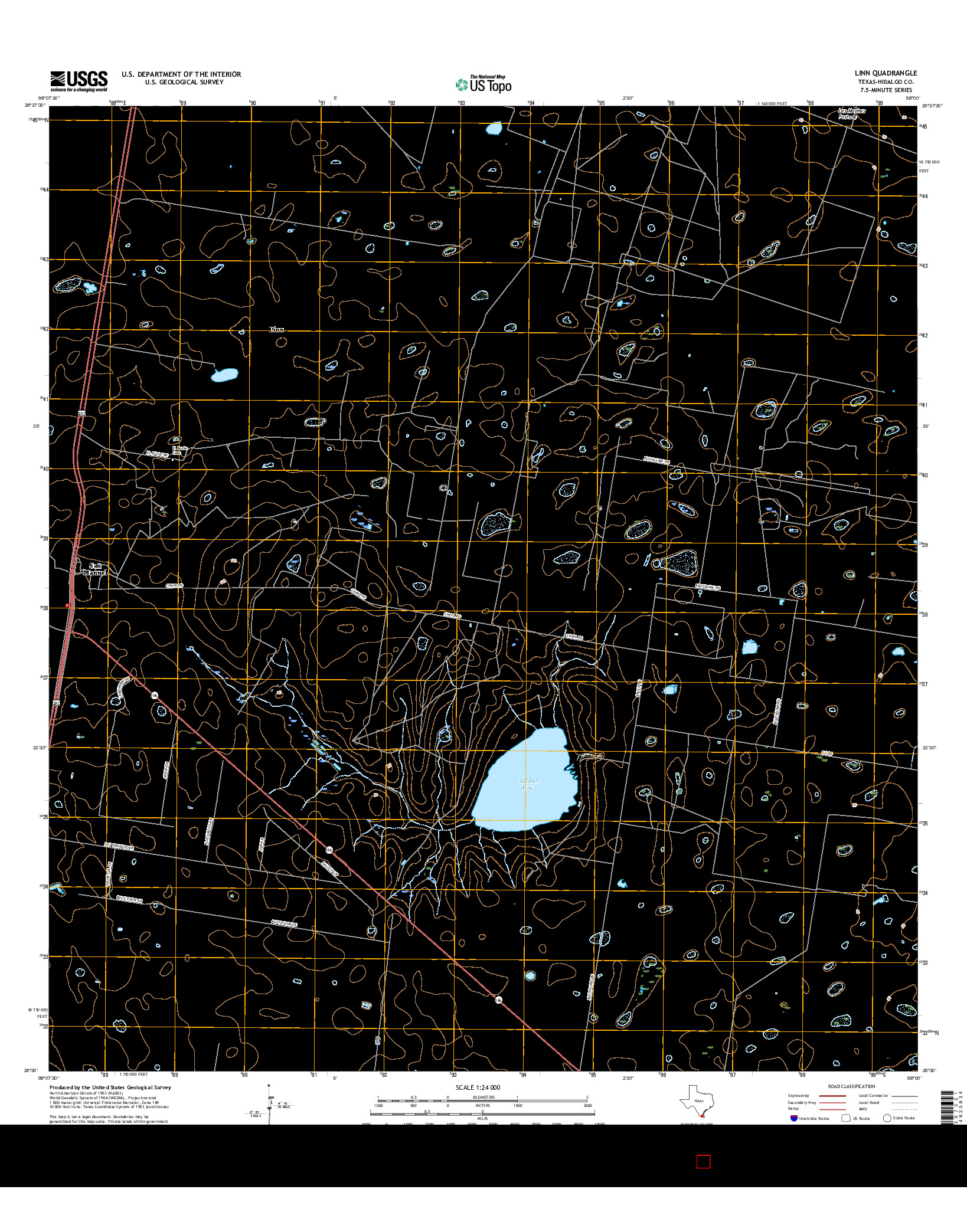 USGS US TOPO 7.5-MINUTE MAP FOR LINN, TX 2016