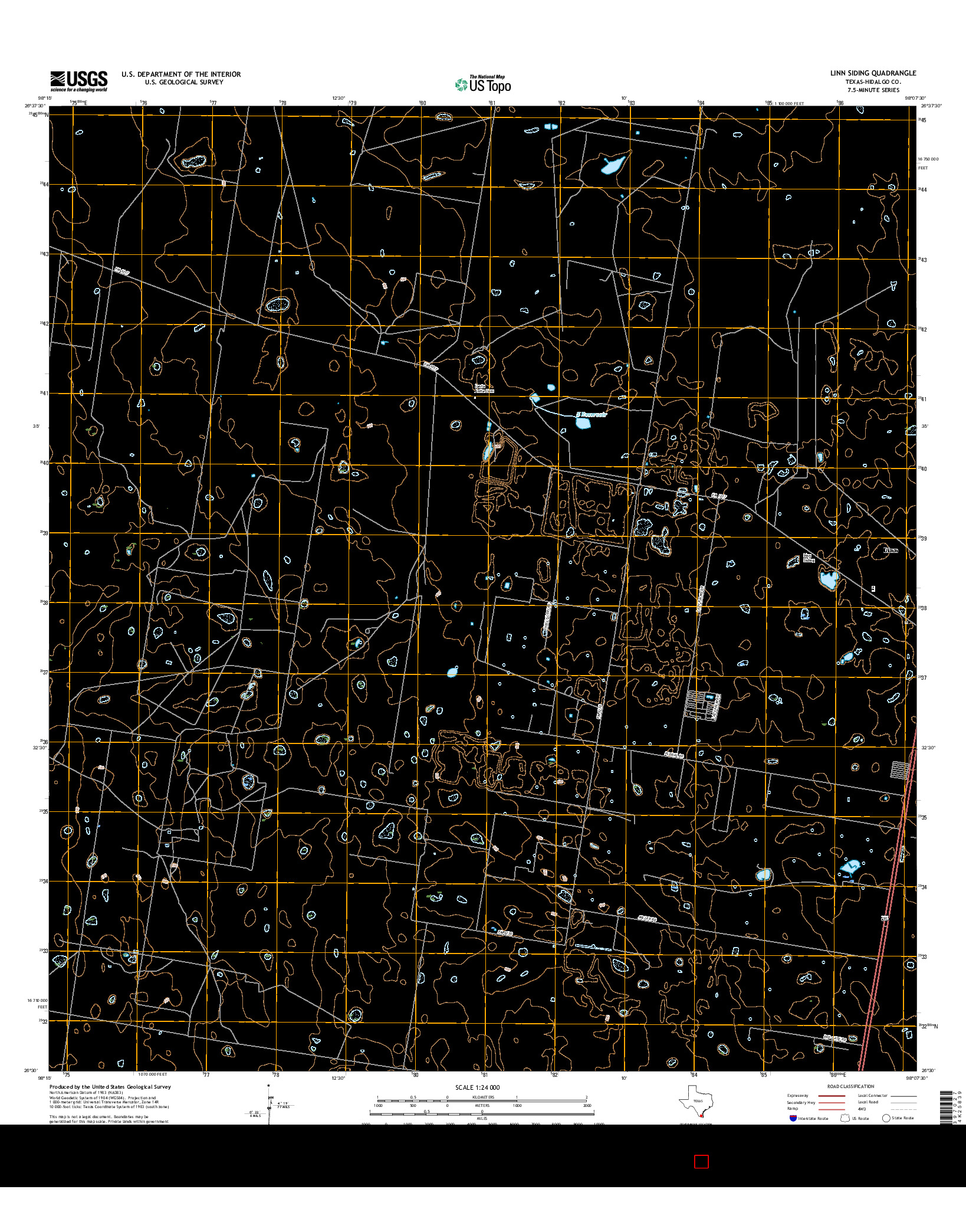 USGS US TOPO 7.5-MINUTE MAP FOR LINN SIDING, TX 2016