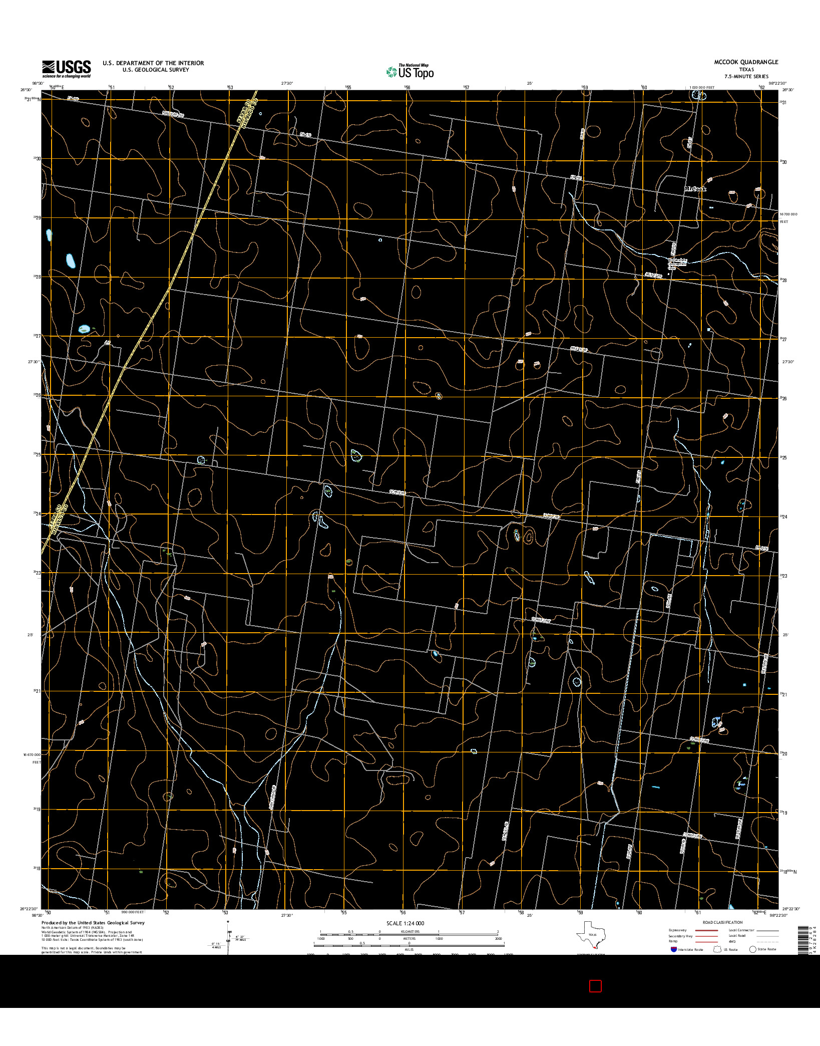 USGS US TOPO 7.5-MINUTE MAP FOR MCCOOK, TX 2016