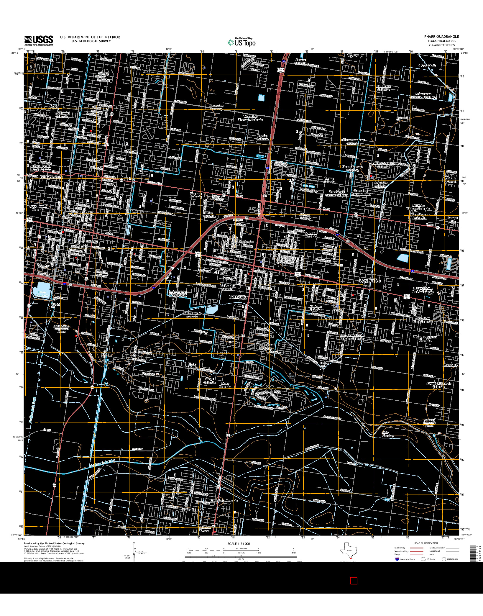 USGS US TOPO 7.5-MINUTE MAP FOR PHARR, TX 2016