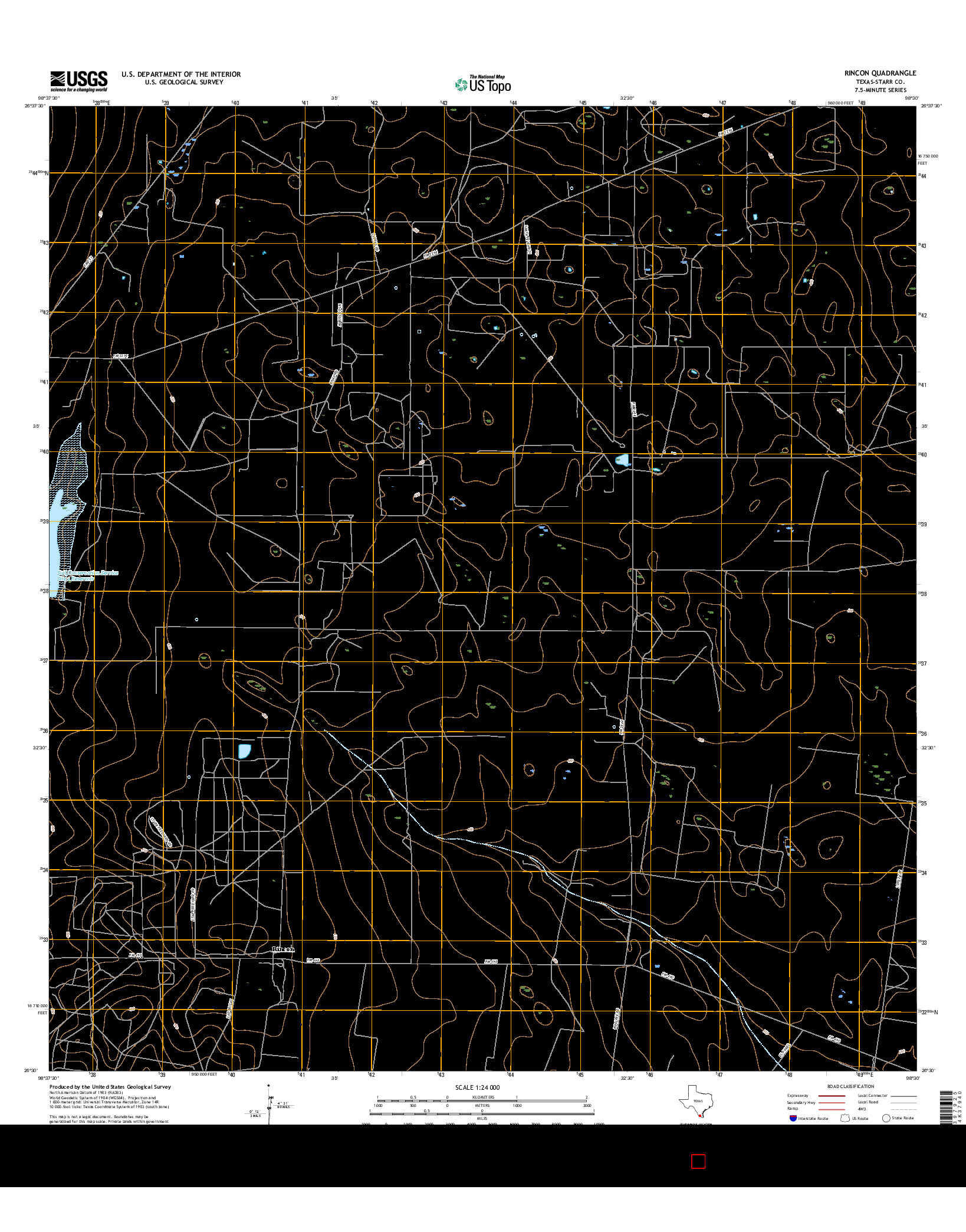 USGS US TOPO 7.5-MINUTE MAP FOR RINCON, TX 2016