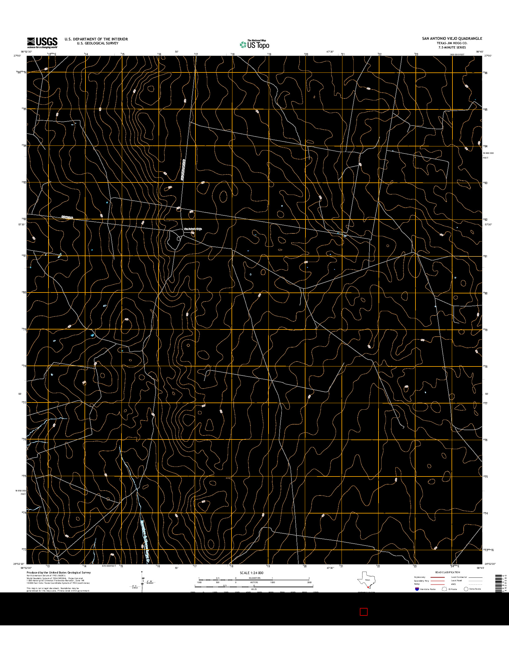 USGS US TOPO 7.5-MINUTE MAP FOR SAN ANTONIO VIEJO, TX 2016