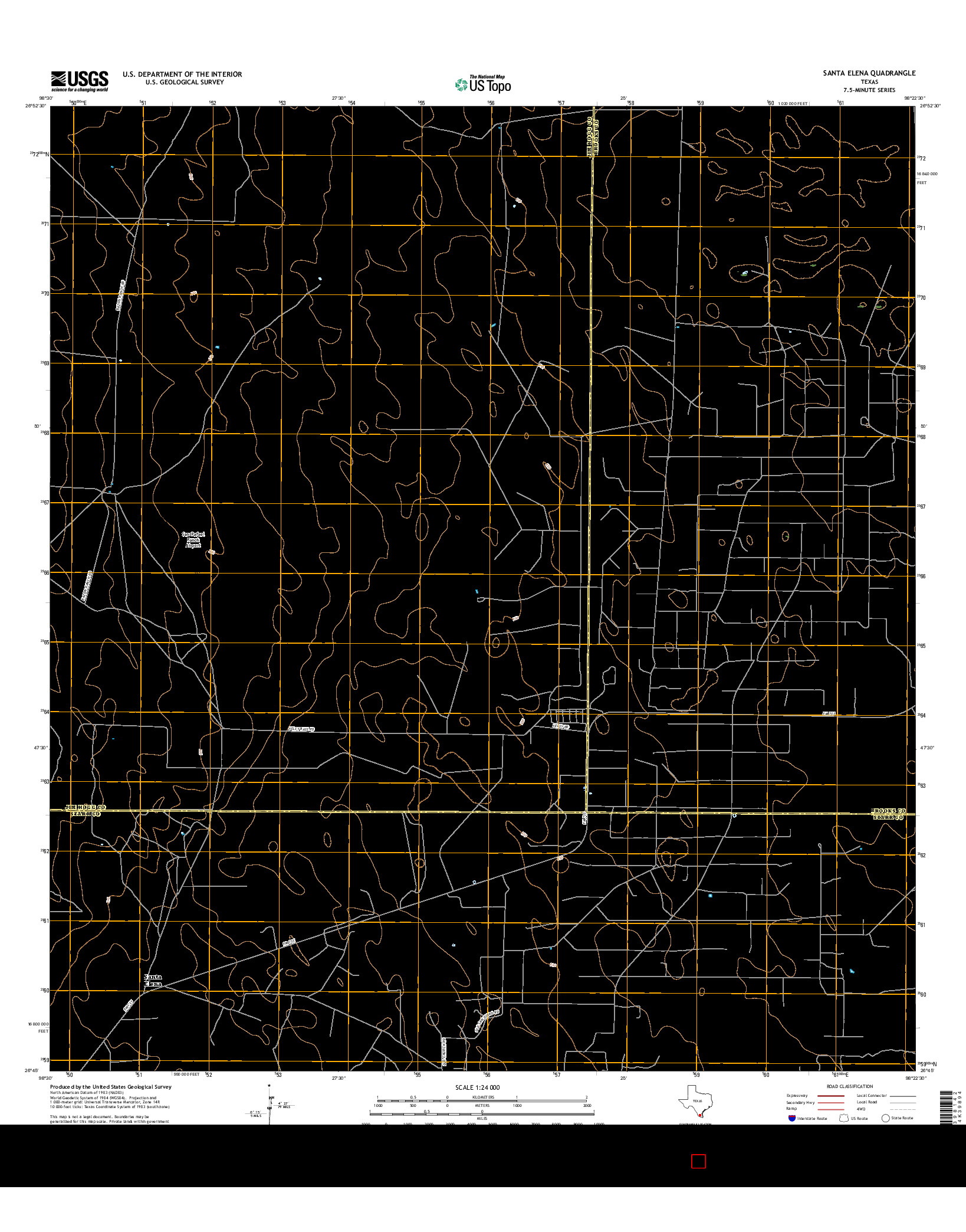 USGS US TOPO 7.5-MINUTE MAP FOR SANTA ELENA, TX 2016
