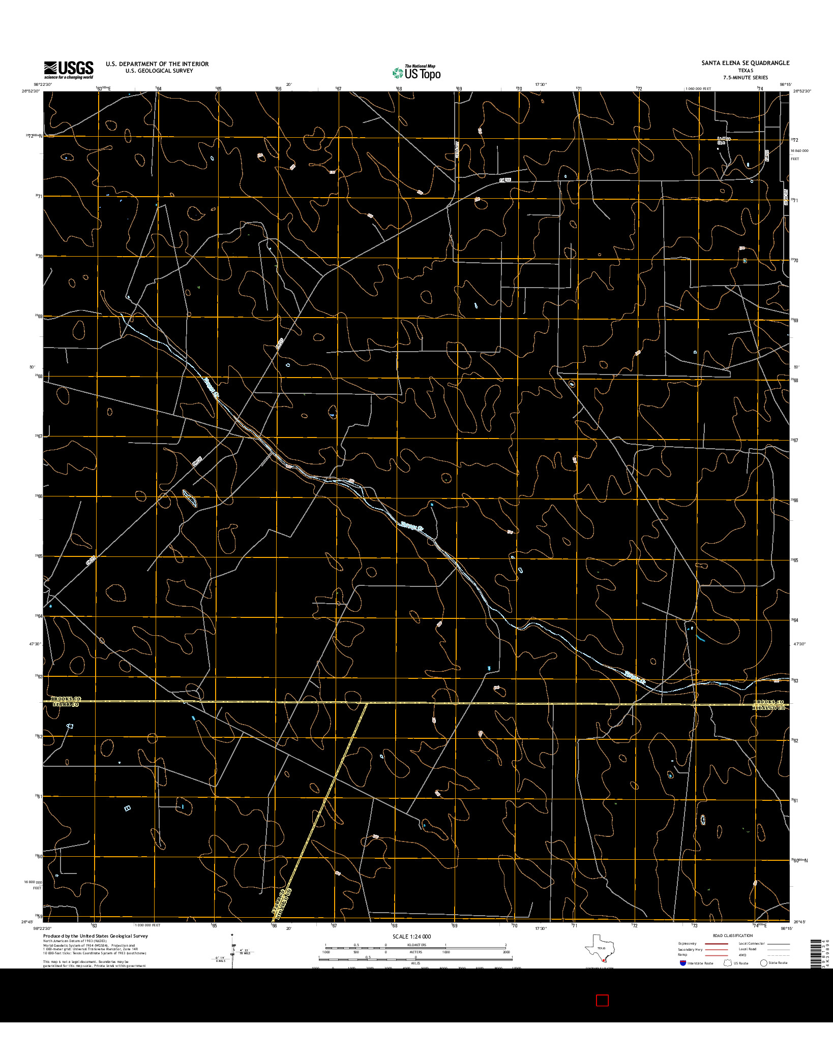 USGS US TOPO 7.5-MINUTE MAP FOR SANTA ELENA SE, TX 2016