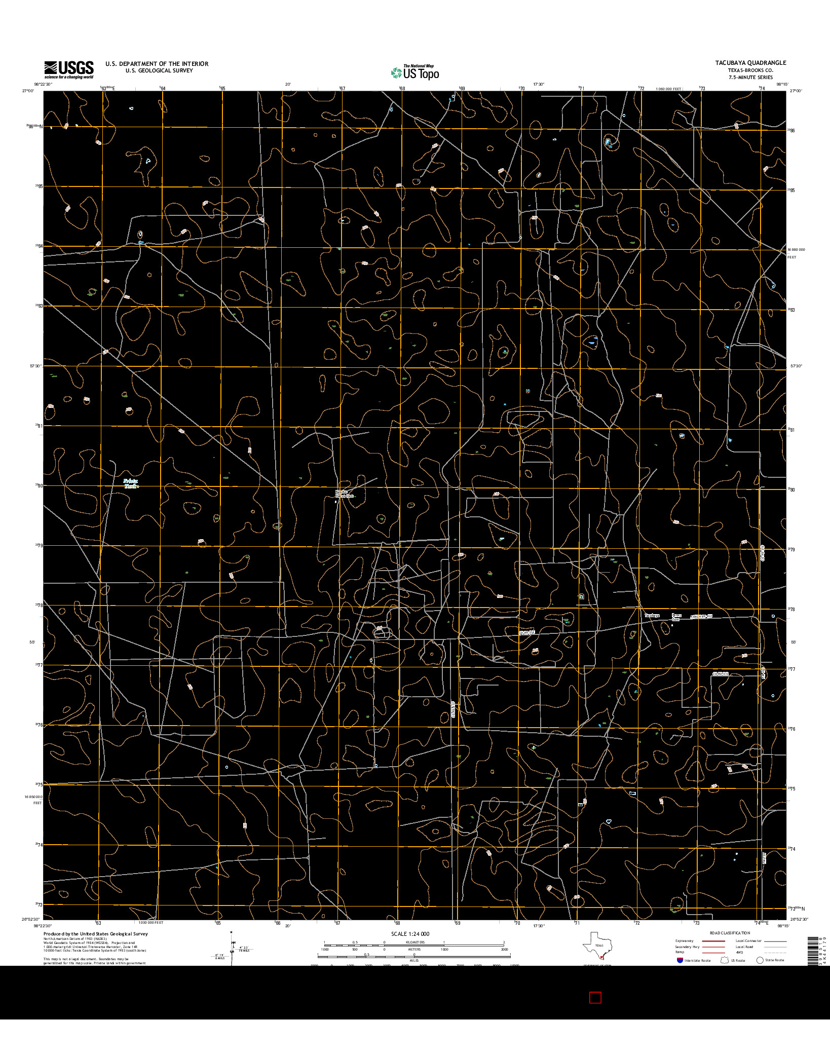 USGS US TOPO 7.5-MINUTE MAP FOR TACUBAYA, TX 2016